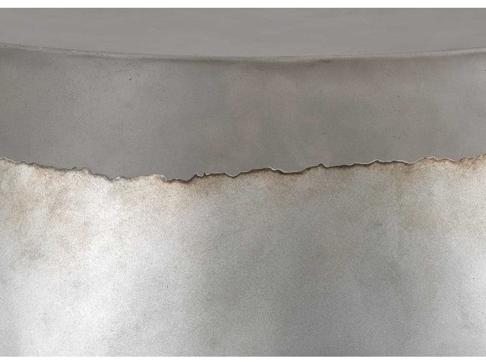 Sunpan Outdoor Solterra Aries Concrete Silver Round Coffee Table