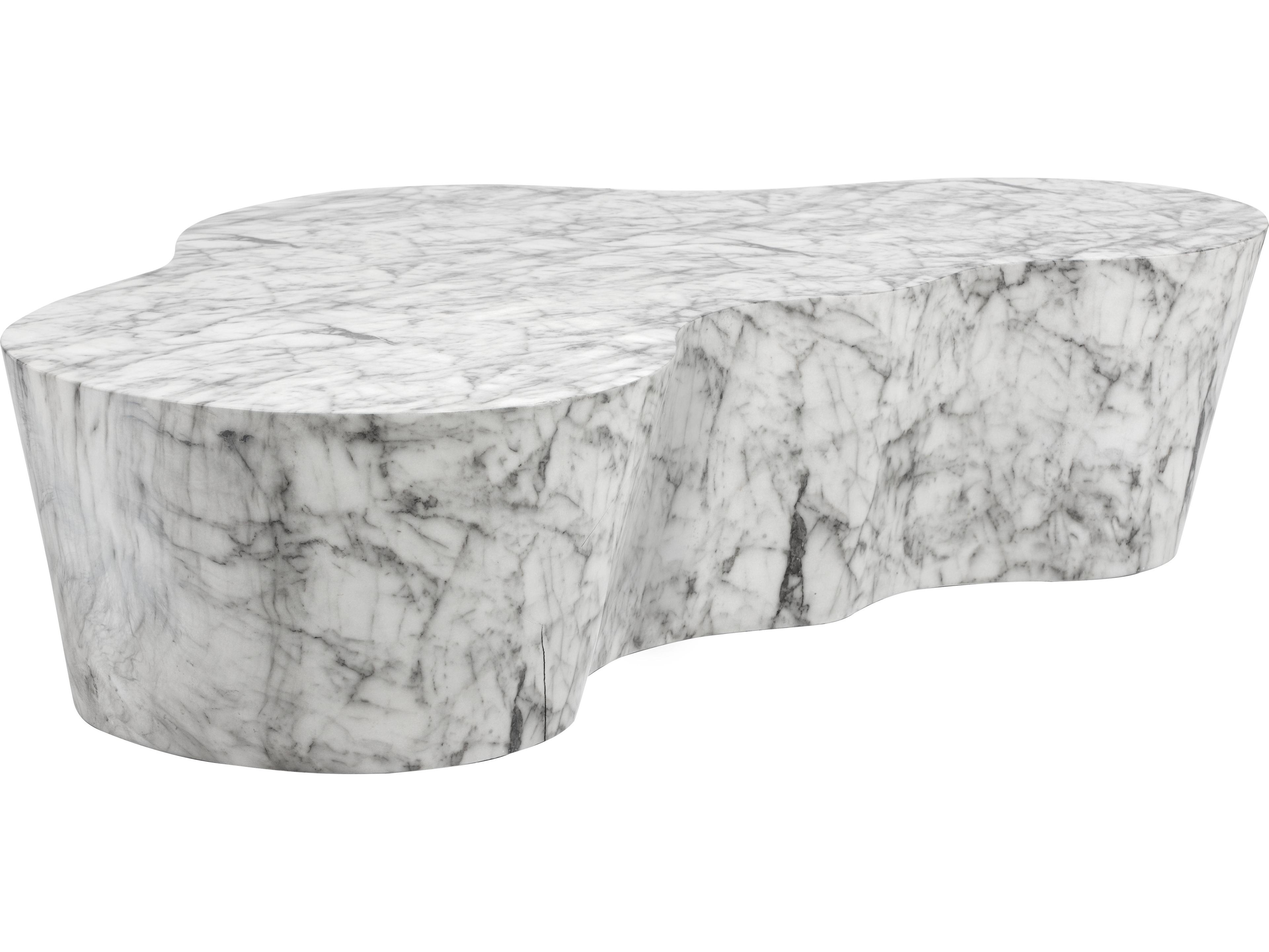 Sunpan Outdoor MIXT Ava Concrete Marble Look Grey Coffee Table