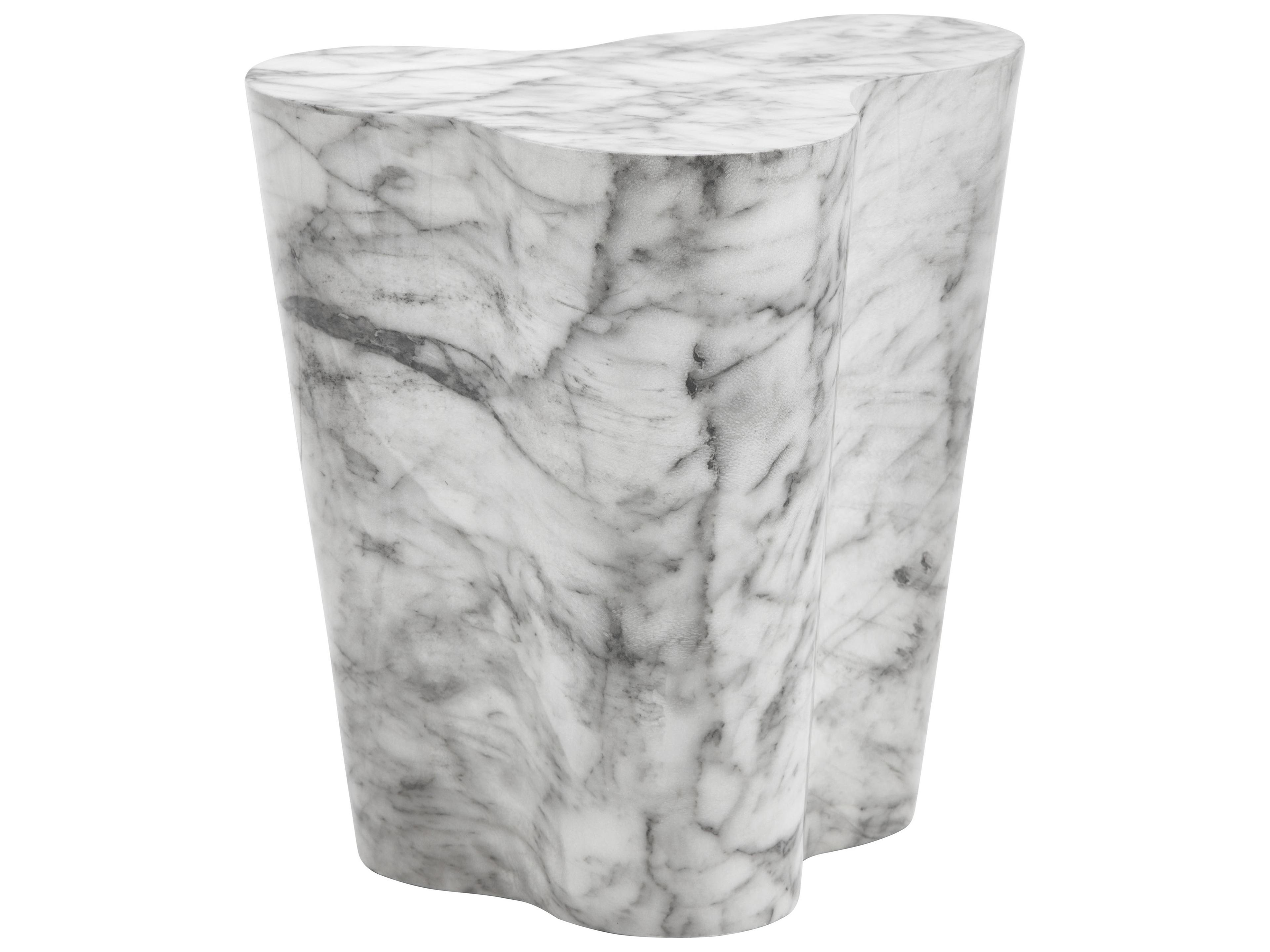 Sunpan Outdoor MIXT Ava Concrete Marble Look Grey Small End Table