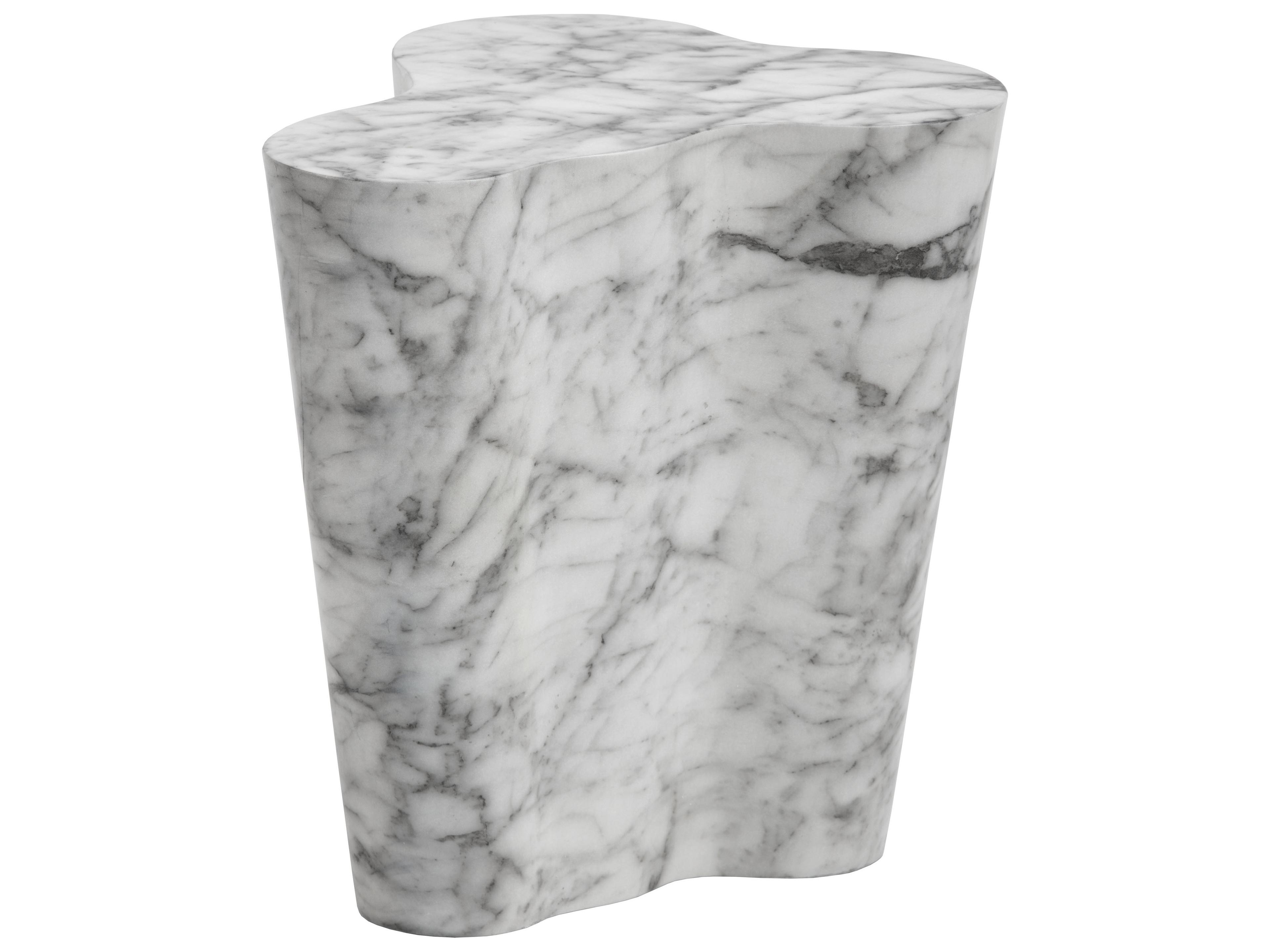 Sunpan Outdoor MIXT Ava Concrete Marble Look Grey Small End Table