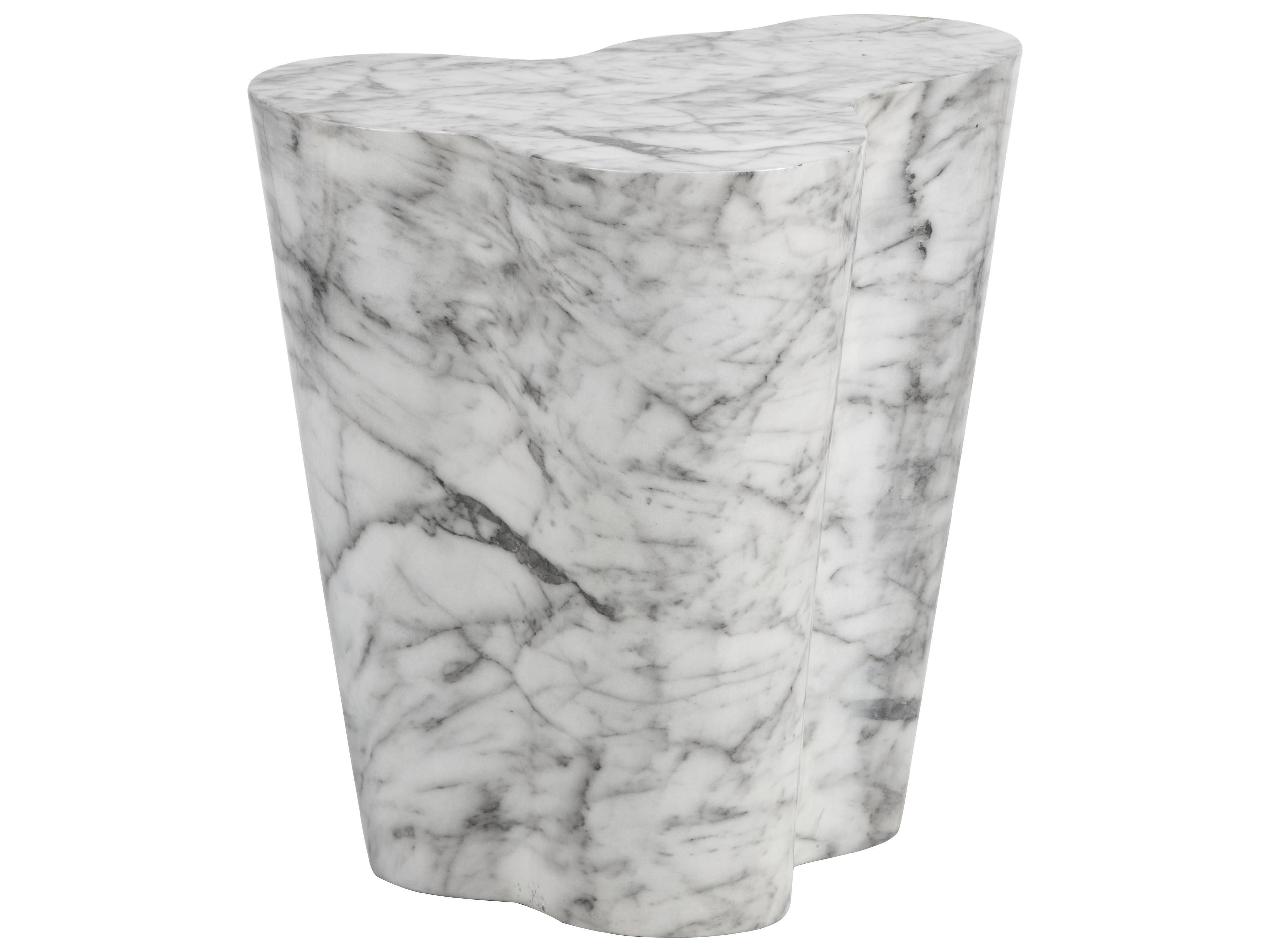 Sunpan Outdoor MIXT Ava Concrete Marble Look Grey Large Side Table