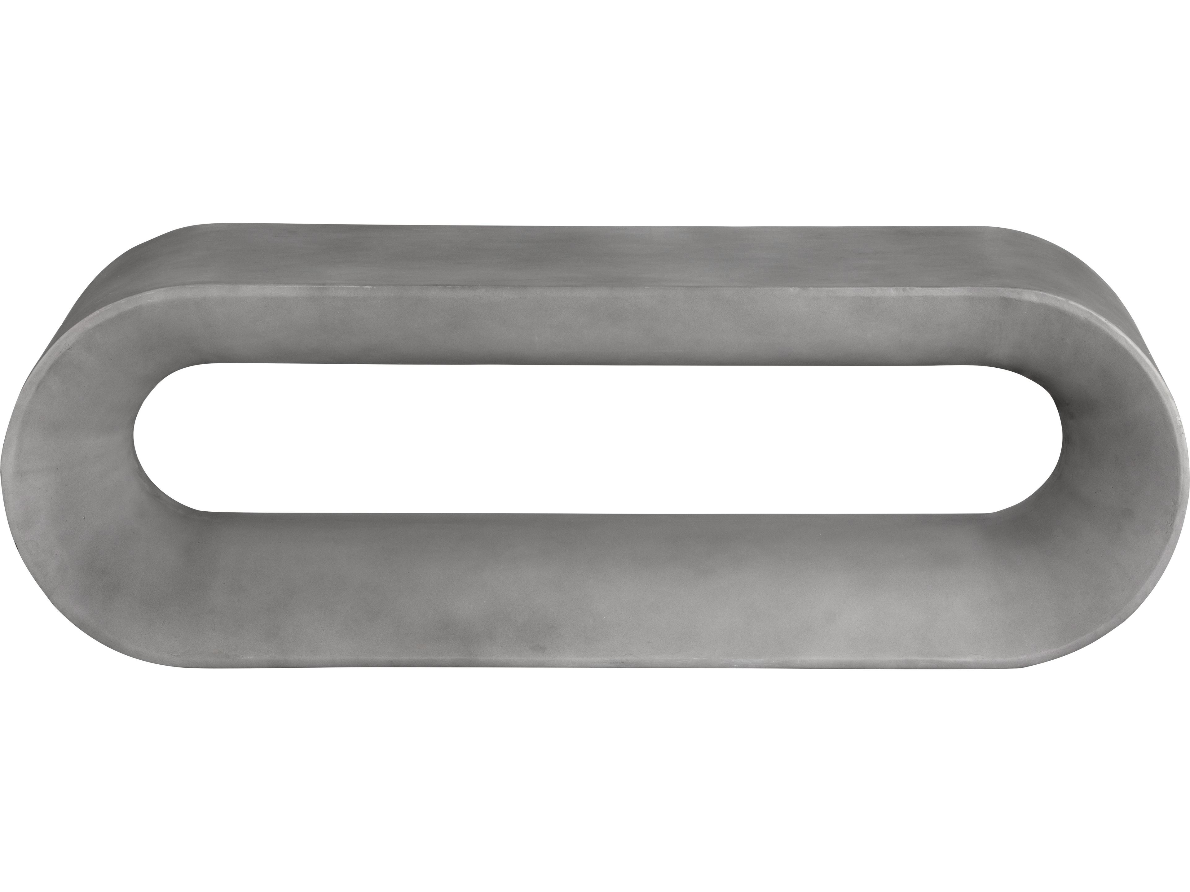 Sunpan Outdoor Solterra Capsule Concrete Grey Bench