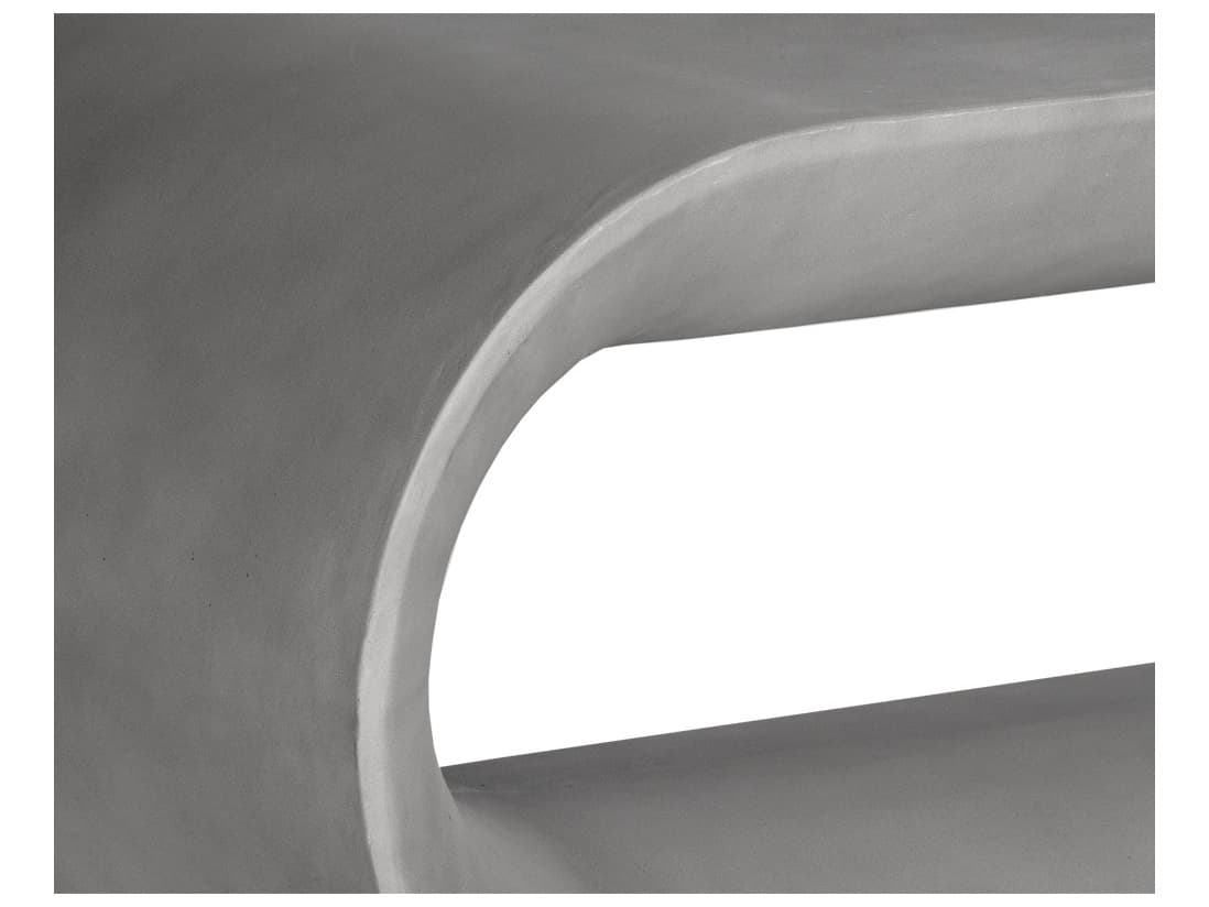 Sunpan Outdoor Solterra Capsule Concrete Grey Bench