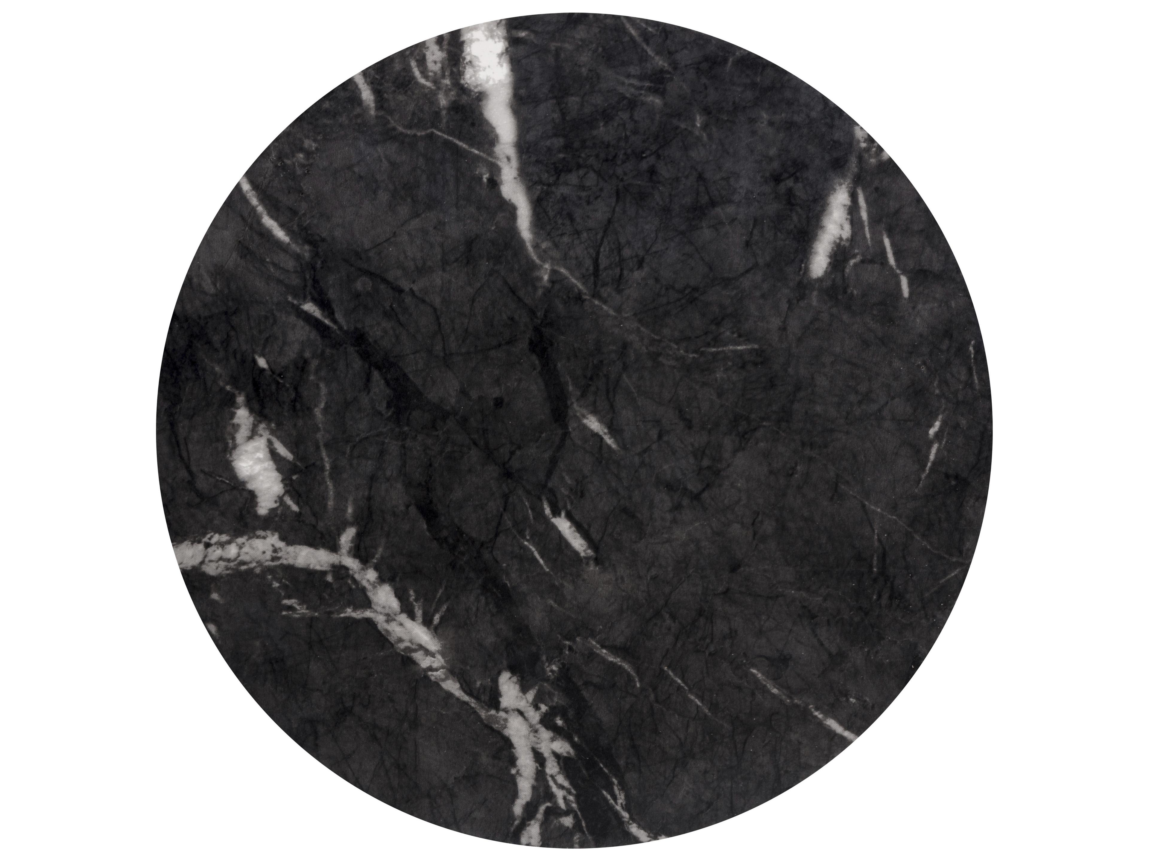 Sunpan Outdoor MIXT Goya Concrete Marble Look Black Round End Table