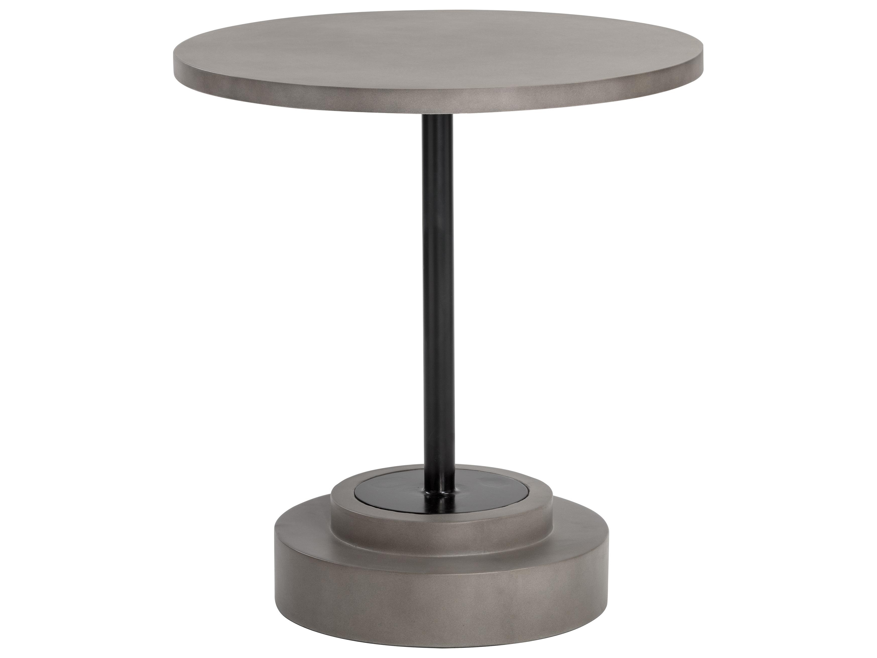 Sunpan Outdoor Solterra Marlowe Concrete Grey Round Bistro Table
