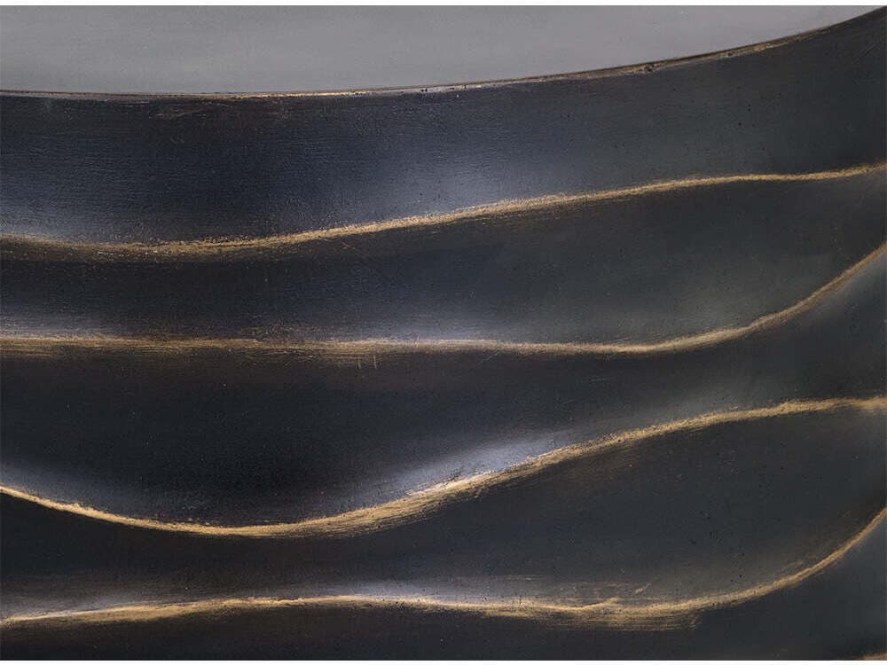 Sunpan Outdoor Solterra Corey Concrete Black Round Small Coffee Table