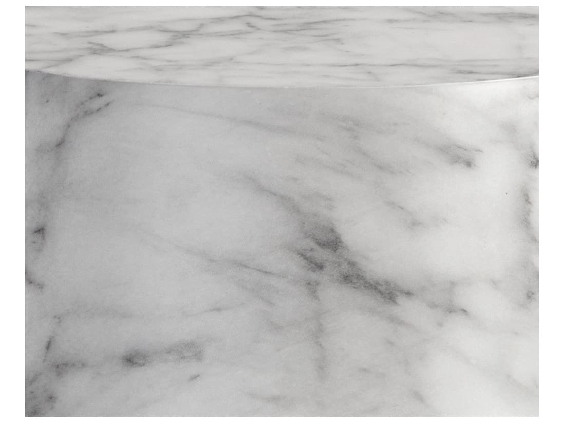 Sunpan Outdoor Solterra Aries Concrete White Round End Table