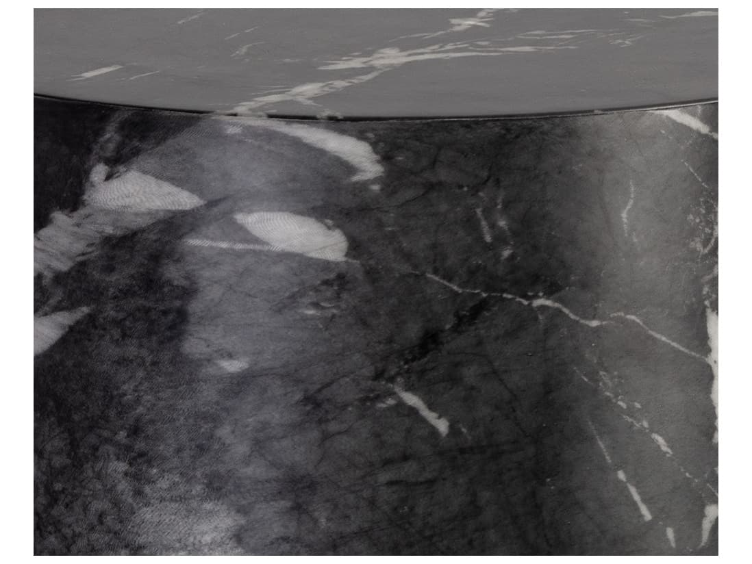 Sunpan Outdoor Solterra Aries Black Round End Table