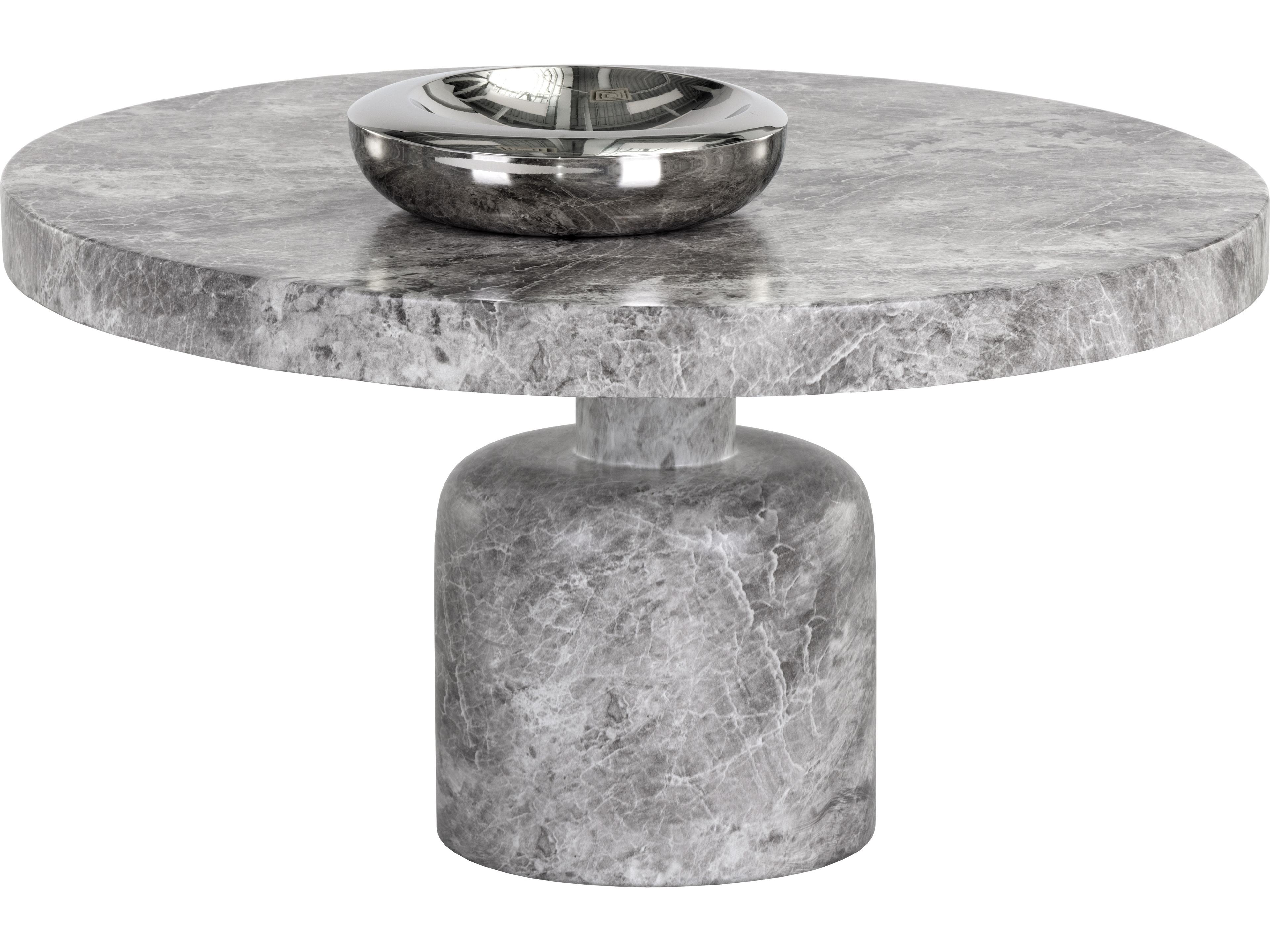 Sunpan Outdoor MIXT Elmira Concrete Grey Round Coffee Table