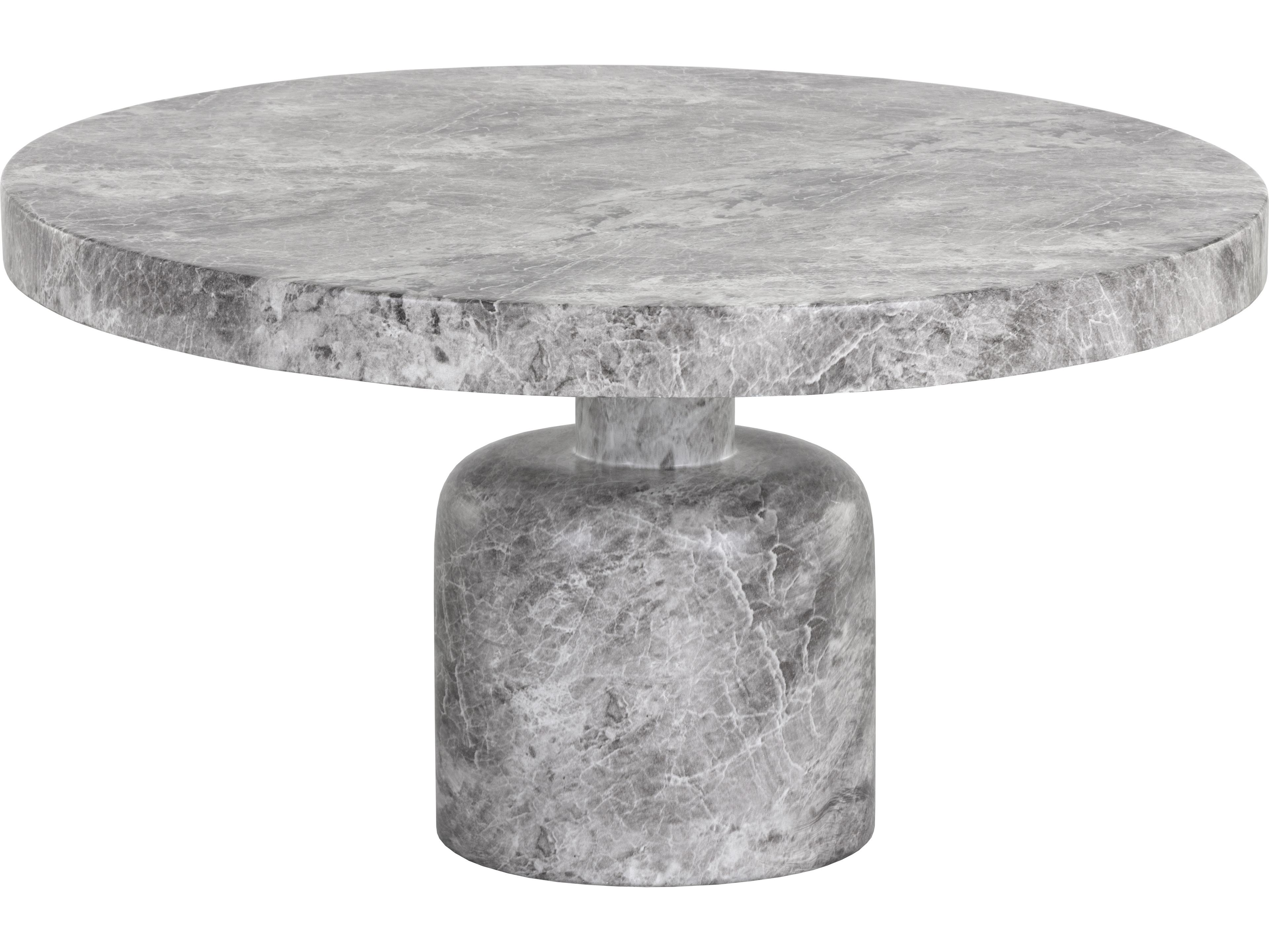 Sunpan Outdoor MIXT Elmira Concrete Grey Round Coffee Table