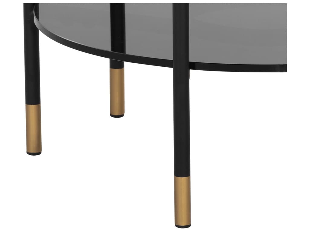 Sunpan Outdoor Solterra Zuma Steel Black Round Side Table
