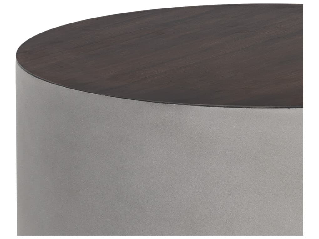 Sunpan Outdoor Solterra Diaz Concrete Grey Round End Table