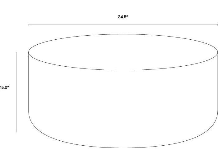 Sunpan Outdoor Solterra Diaz Concrete Brown Round End Table