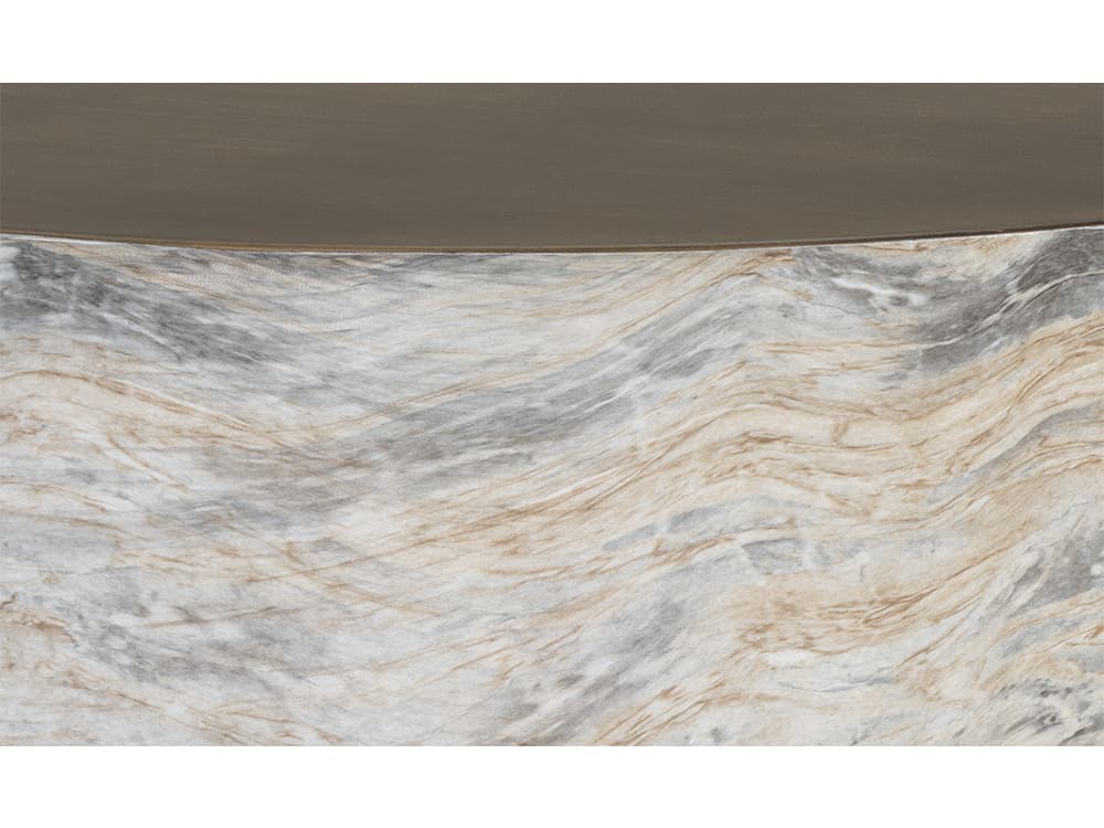 Sunpan Outdoor Solterra Diaz Concrete Brown Round End Table