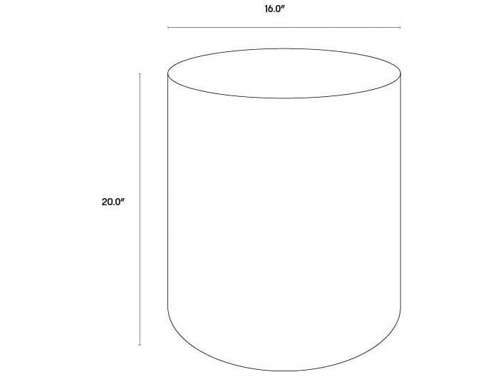 Sunpan Outdoor Solterra Diaz Concrete Brown Round End Table