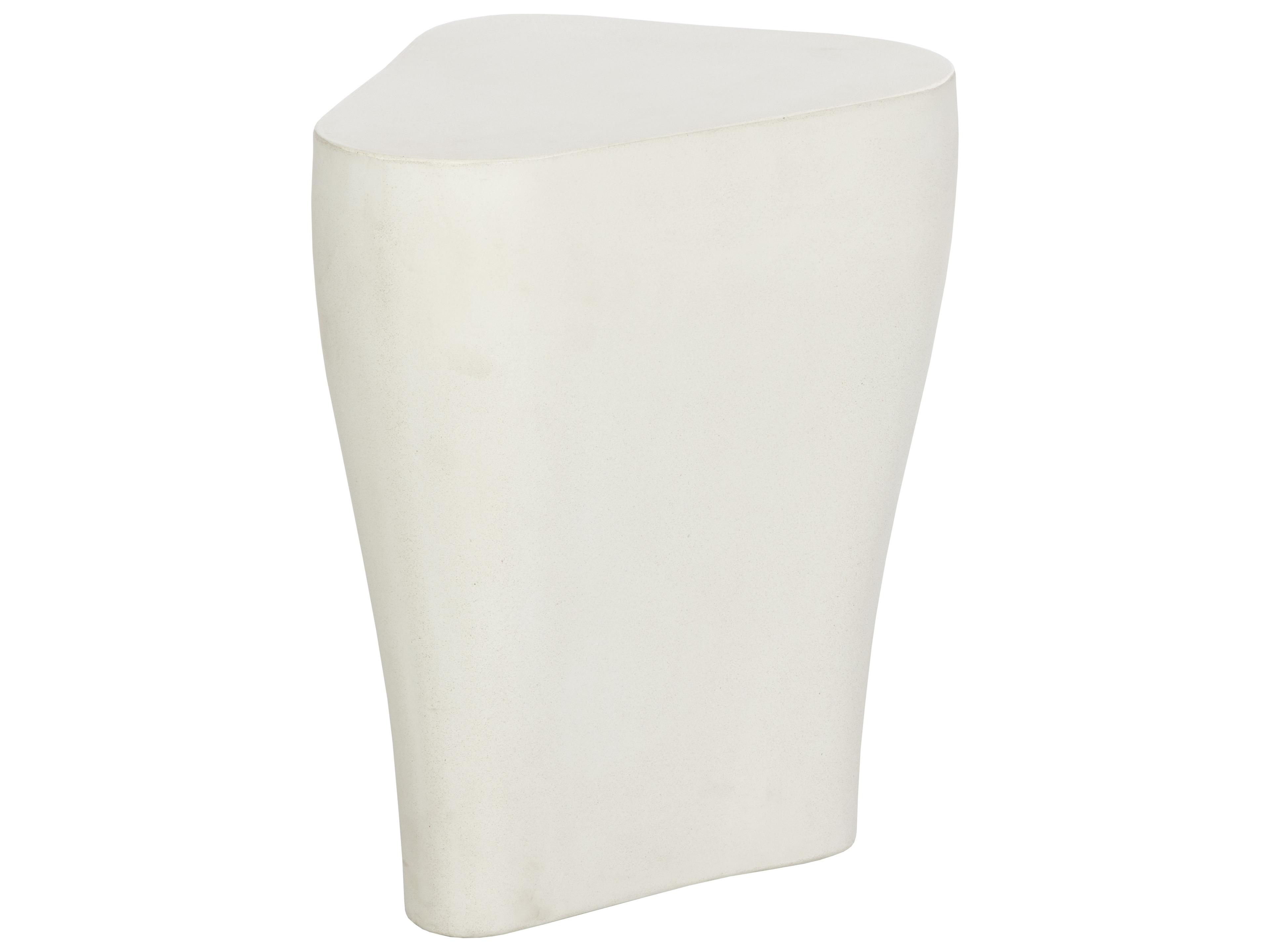 Sunpan Outdoor MIXT Dali Concrete White Small End Table