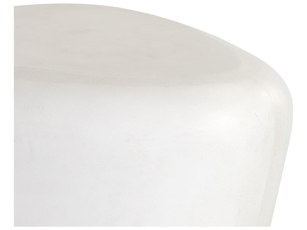 Sunpan Outdoor MIXT Corvo Concrete White Side Table