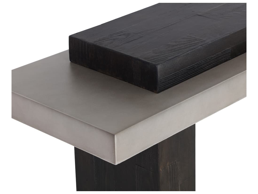 Sunpan Outdoor Solterra Herriot Concrete Rectangular Console Table