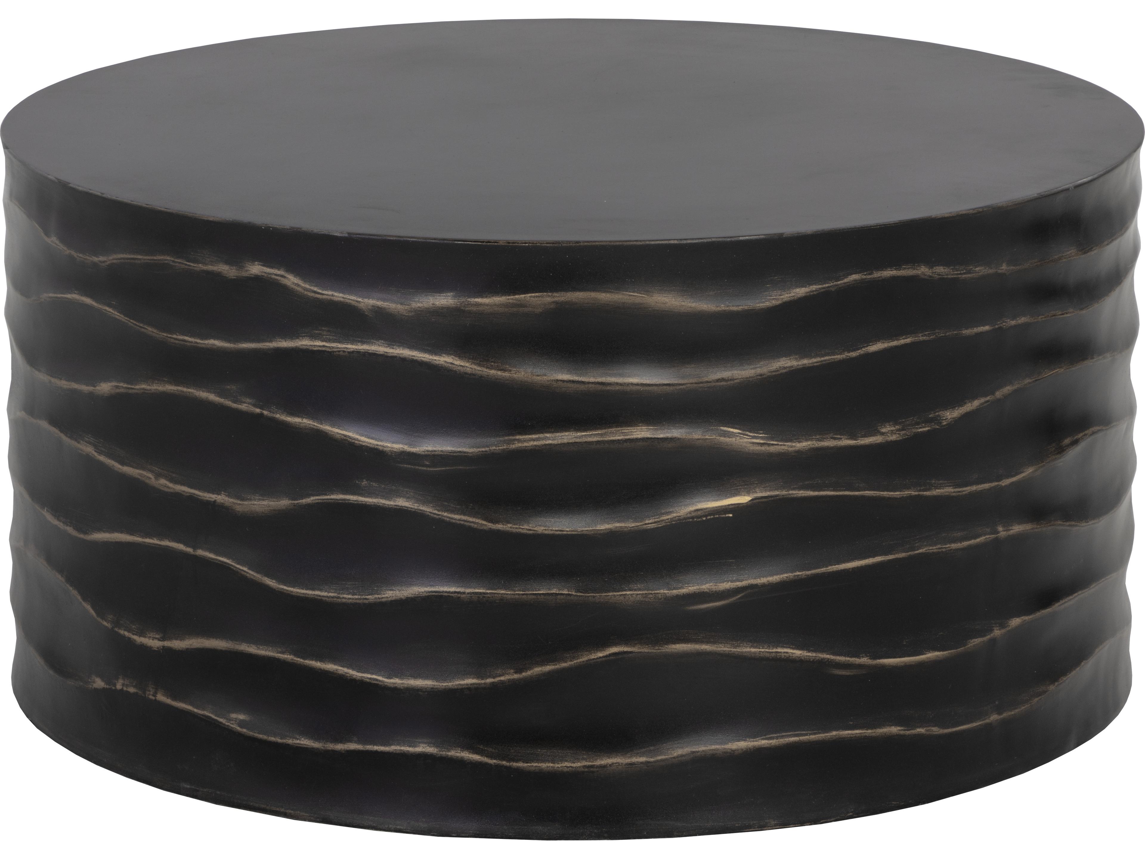 Sunpan Outdoor Solterra Corey Black Round Large Coffee Table