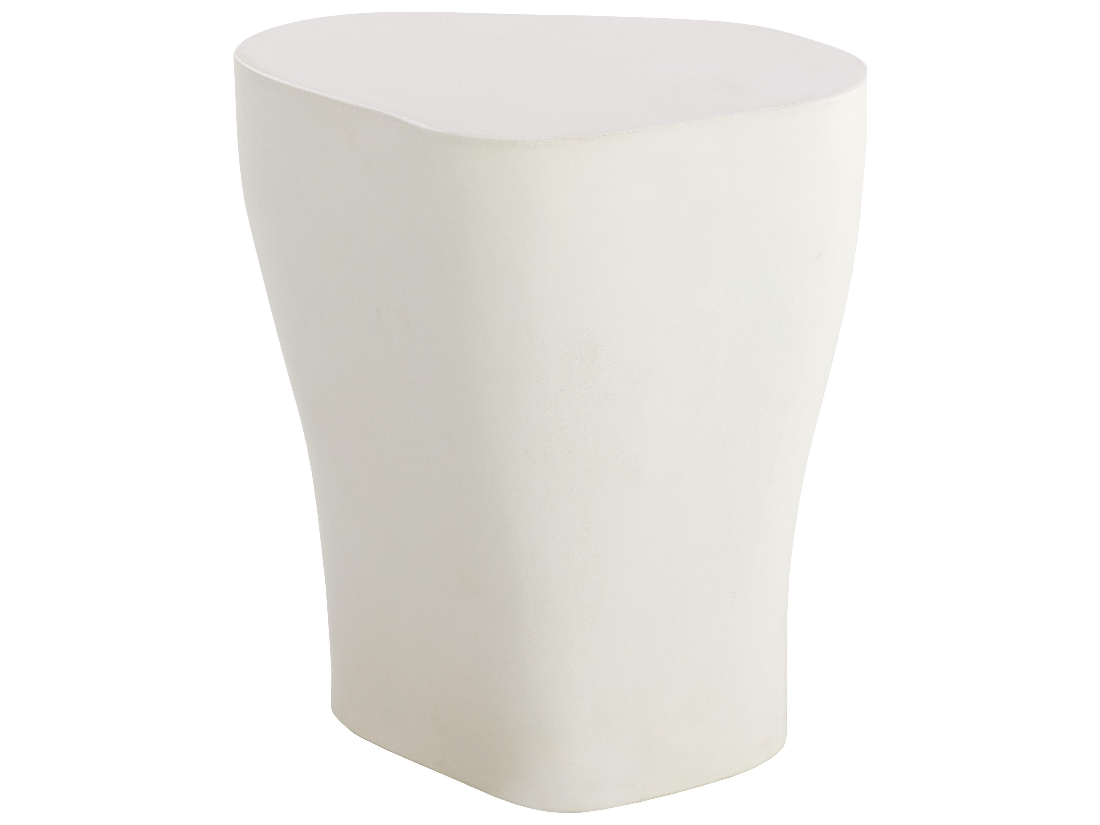 Sunpan Outdoor MIXT Dali Concrete White Large End Table