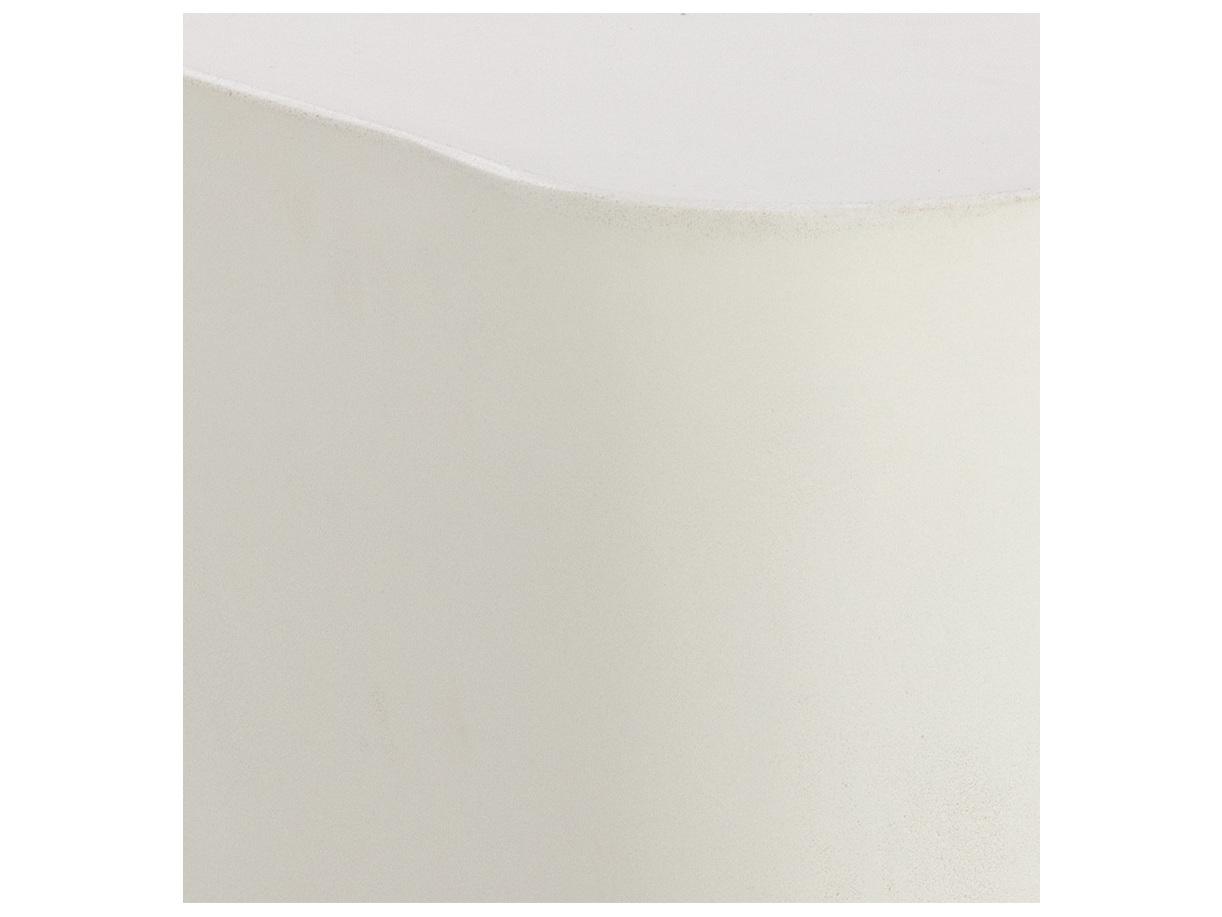 Sunpan Outdoor MIXT Dali Concrete White Large End Table