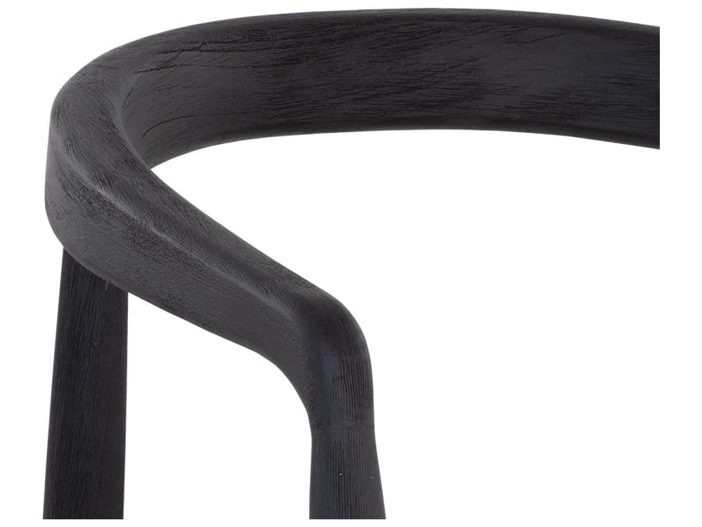 Sunpan Outdoor Cayman Teak Wood Charcoal Dining Arm Chair