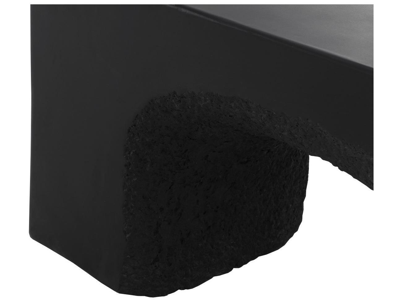 Sunpan Outdoor Soma Concrete Black Bench
