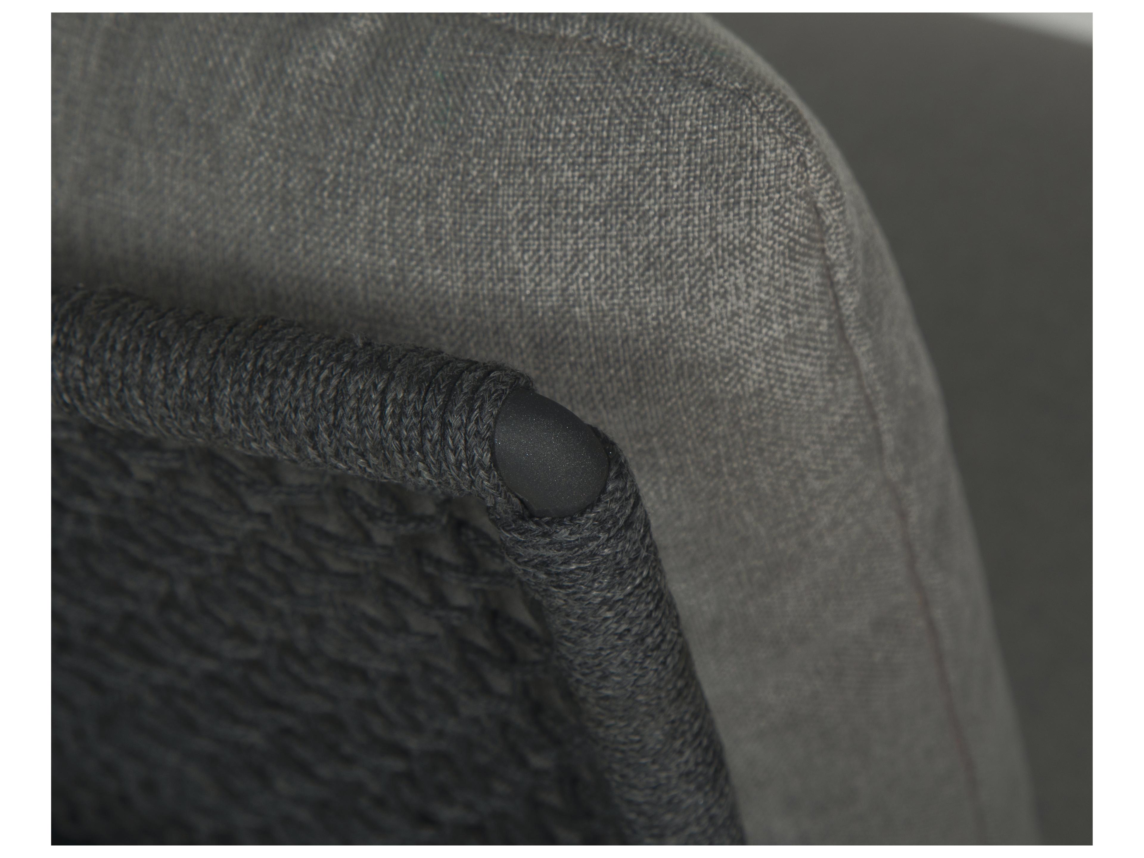 Sunpan Outdoor Bari Teak Wood Charcoal Lounge Chair in Gracebay Grey