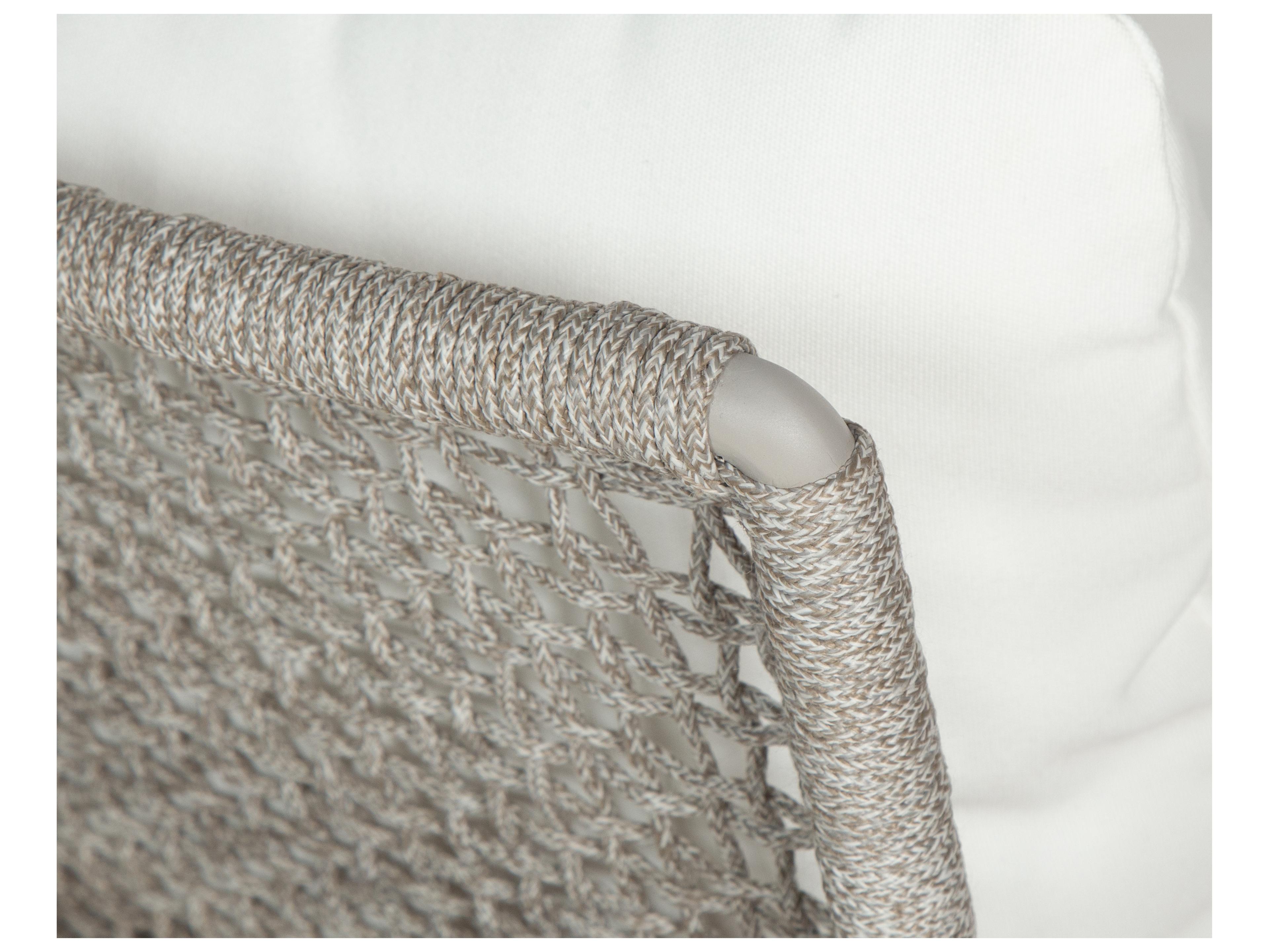 Sunpan Outdoor Bari Teak Wood Natural Lounge Chair in Stinson White