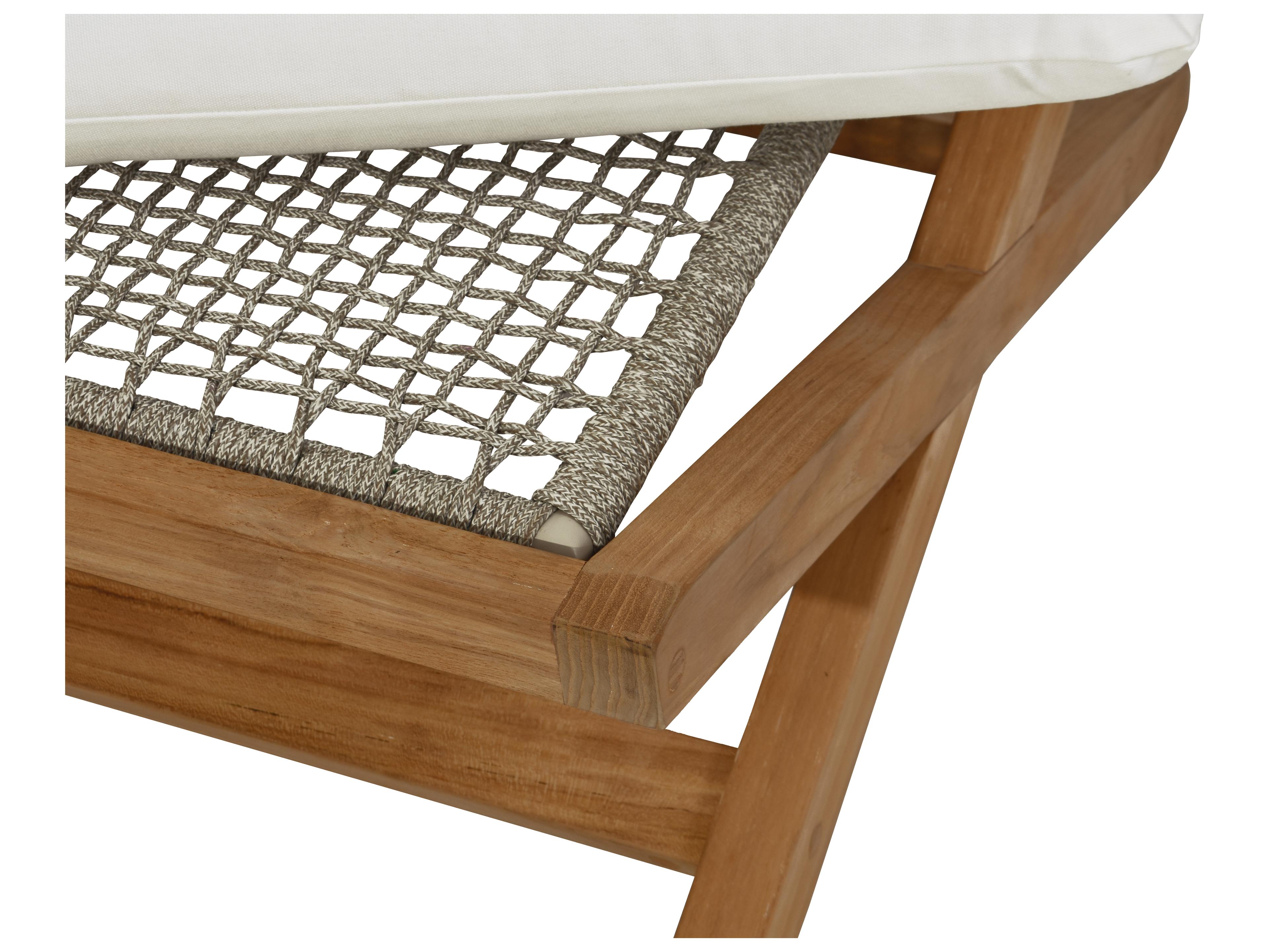 Sunpan Outdoor Bari Teak Wood Natural in Stool Stinson White