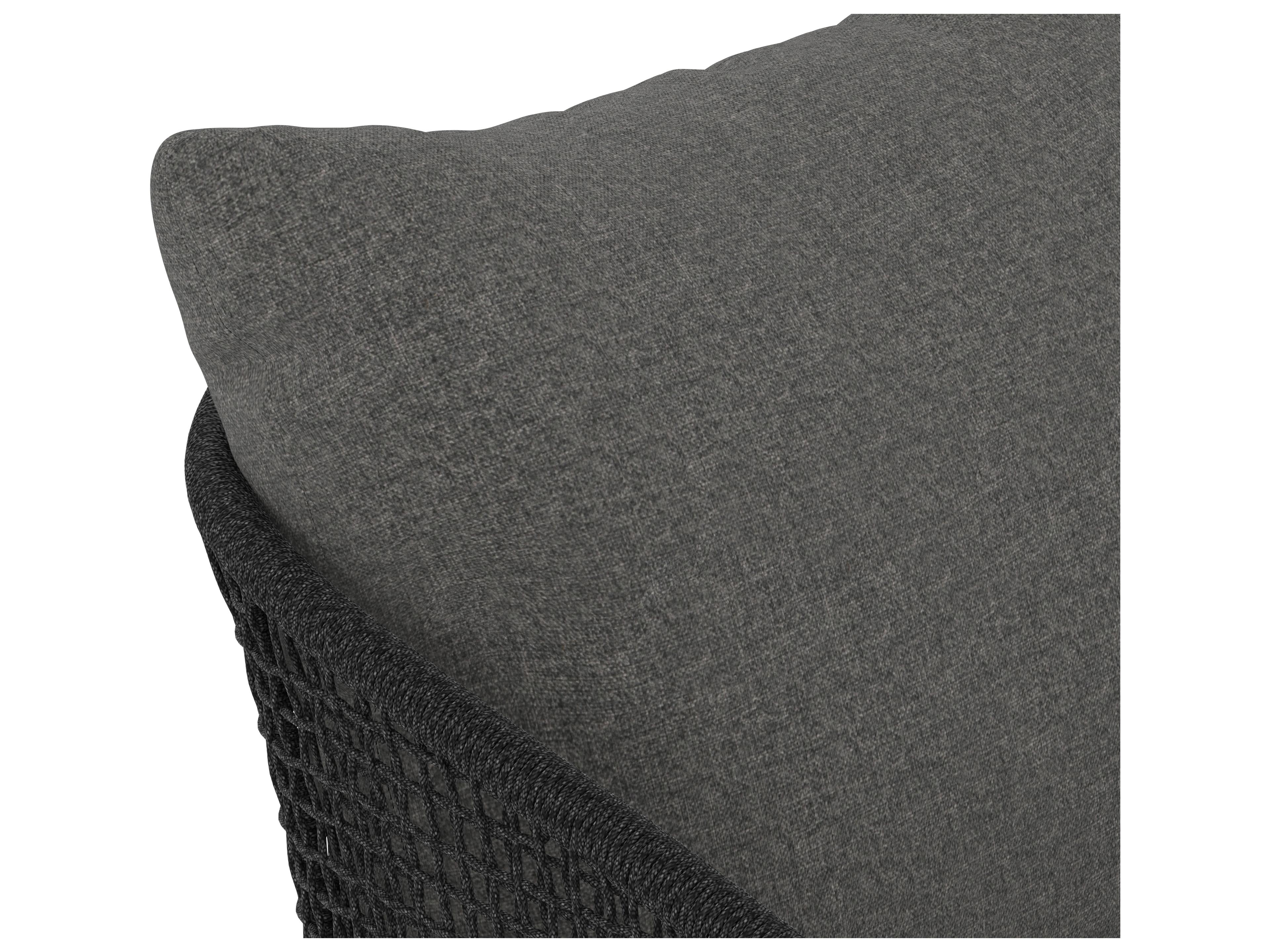 Sunpan Outdoor Capri Teak Wood Natural Dining Arm Chair in Gracebay Grey