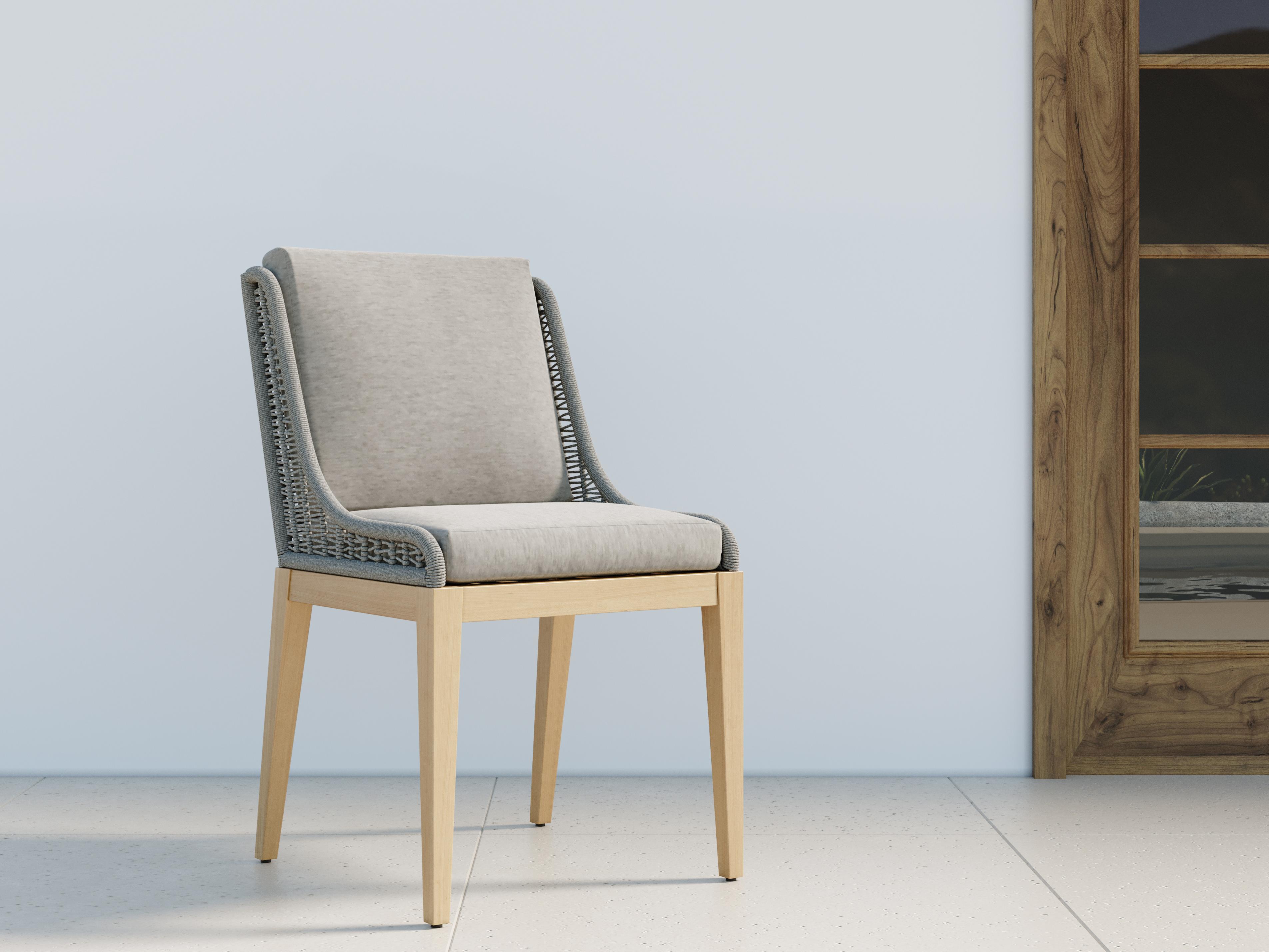 Sunpan Outdoor Sorrento Dining Chair in Natural in Palazzo Taupe