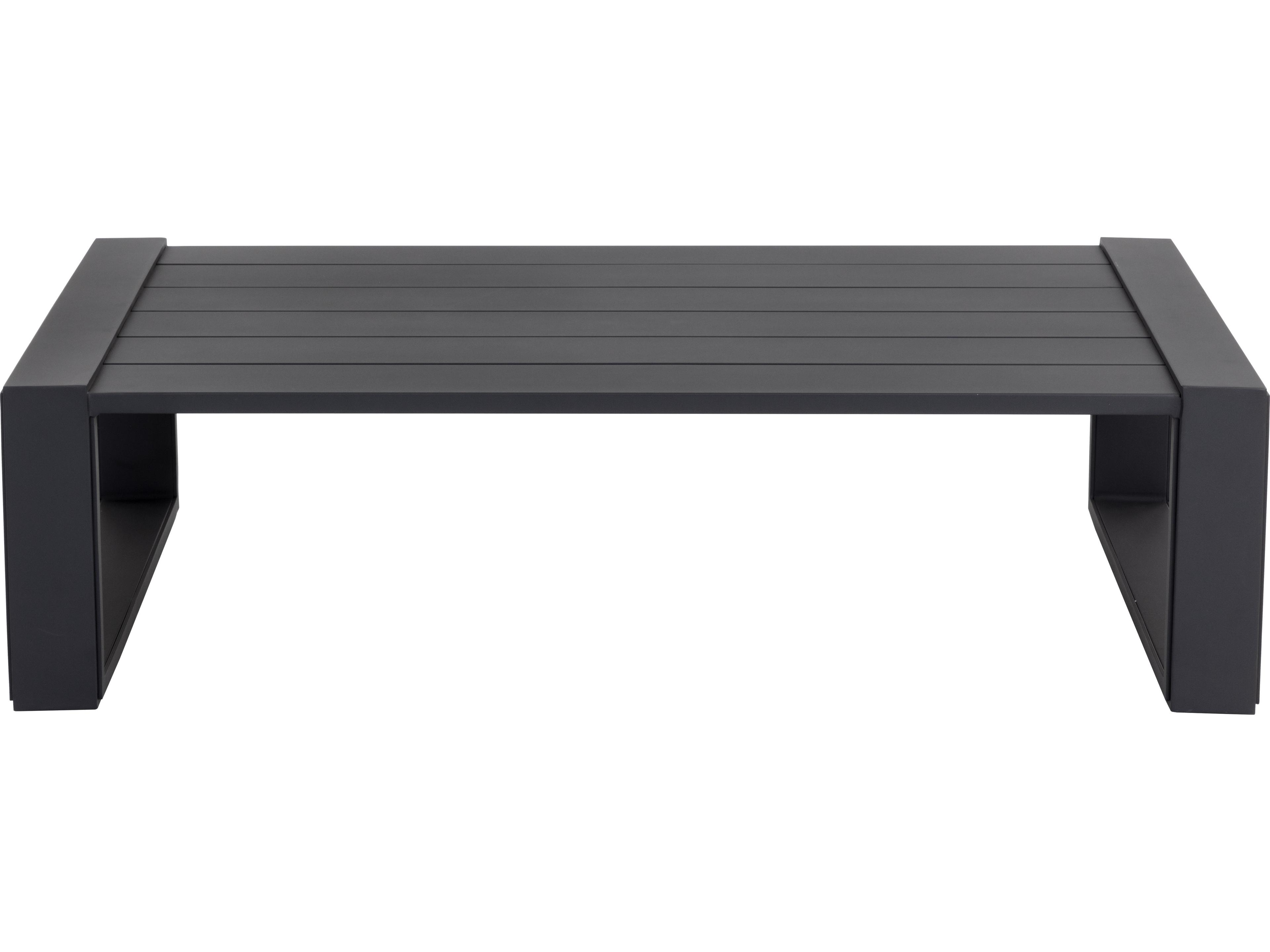 Sunpan Outdoor Grado Aluminum Charcoal Rectangular Coffee Table