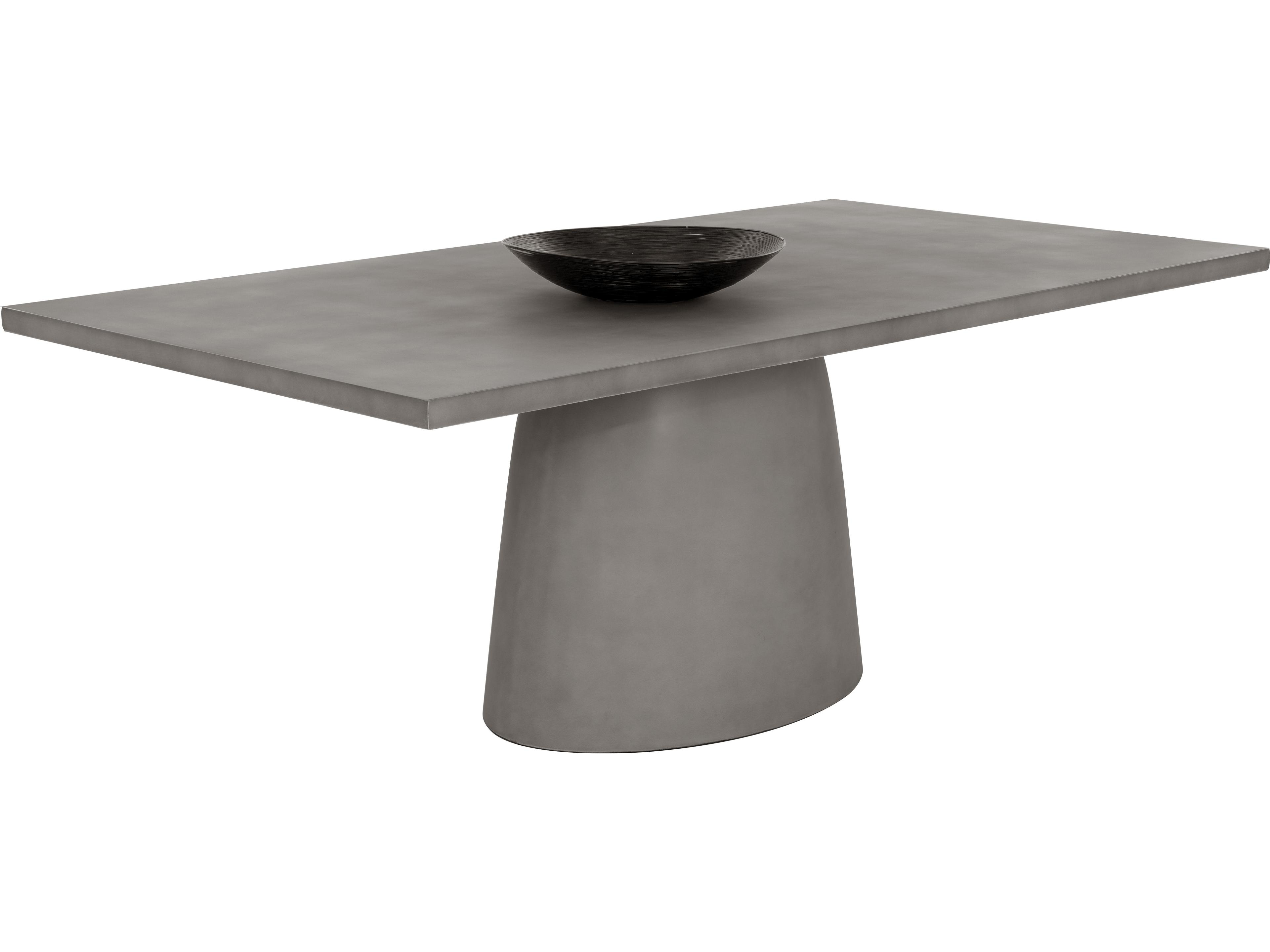 Sunpan Outdoor Solterra Cavallini Concrete Light Grey Rectangular Dining Table