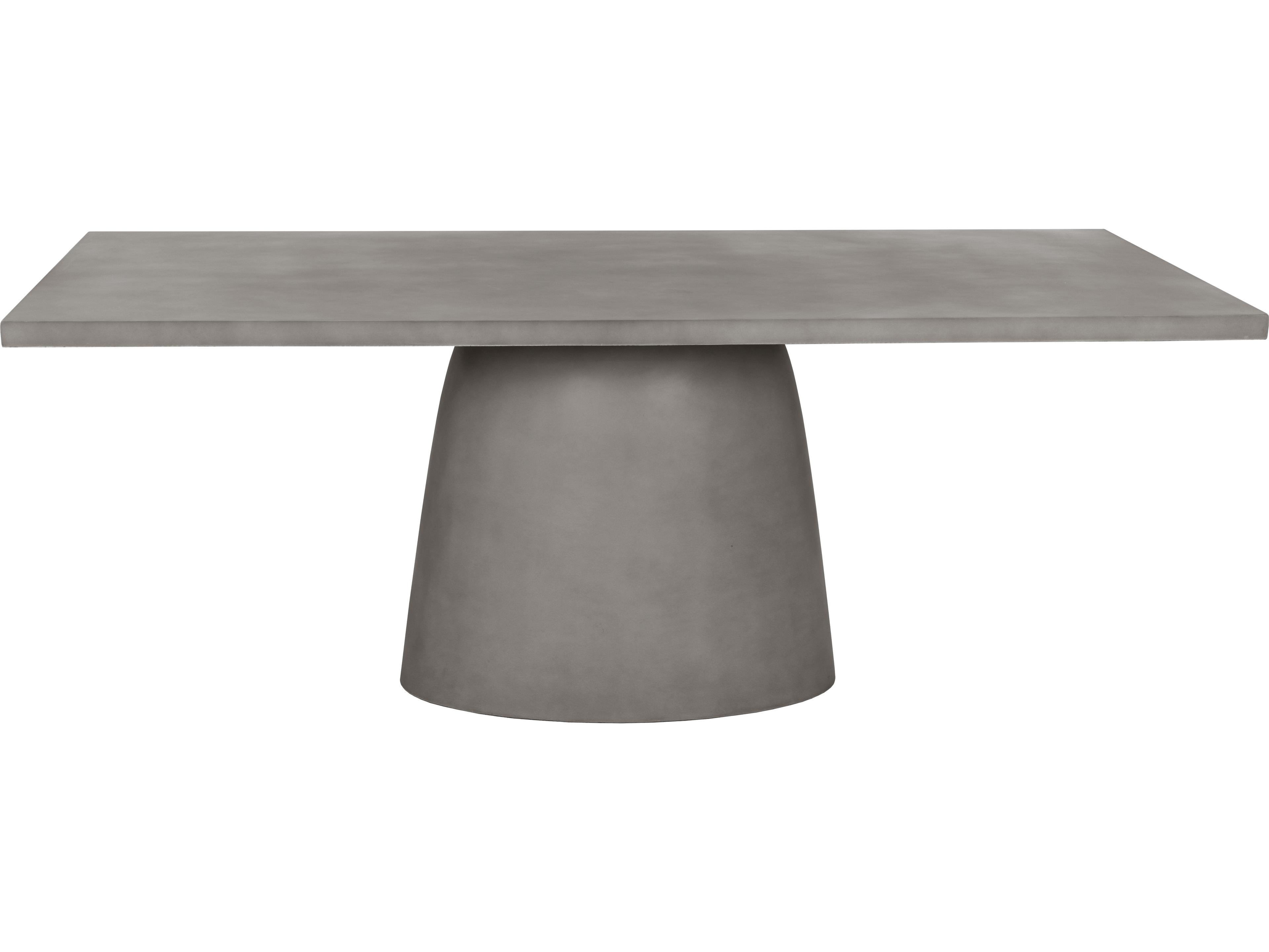 Sunpan Outdoor Solterra Cavallini Concrete Light Grey Rectangular Dining Table