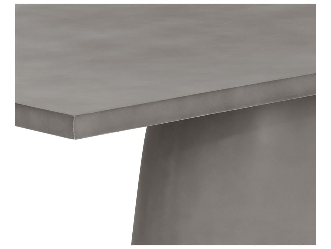 Sunpan Outdoor Solterra Cavallini Concrete Light Grey Rectangular Dining Table