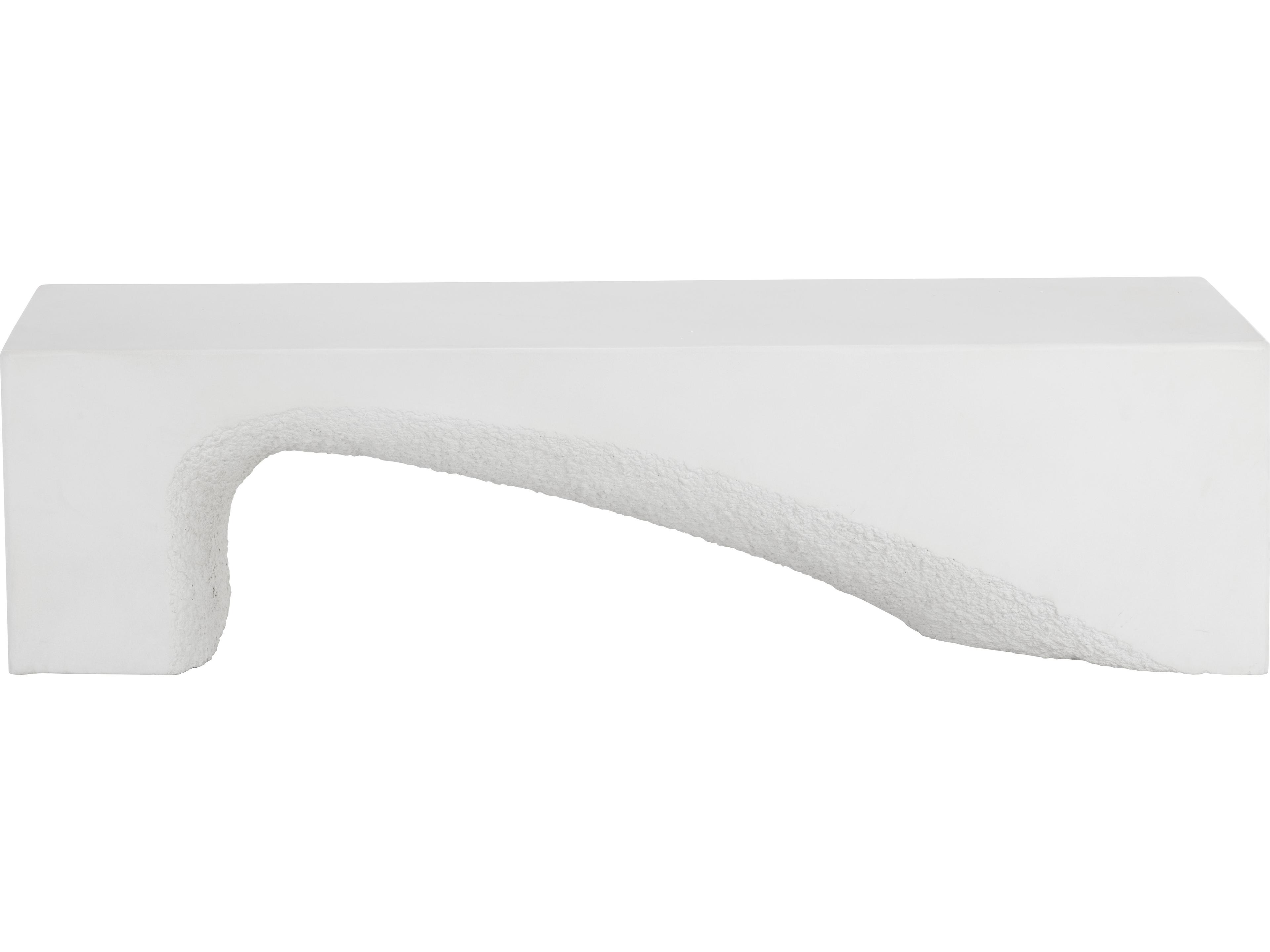 Sunpan Outdoor Soma Concrete White Bench