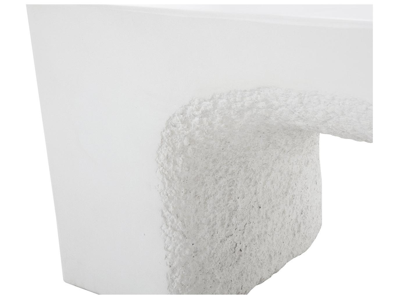 Sunpan Outdoor Soma Concrete White Bench