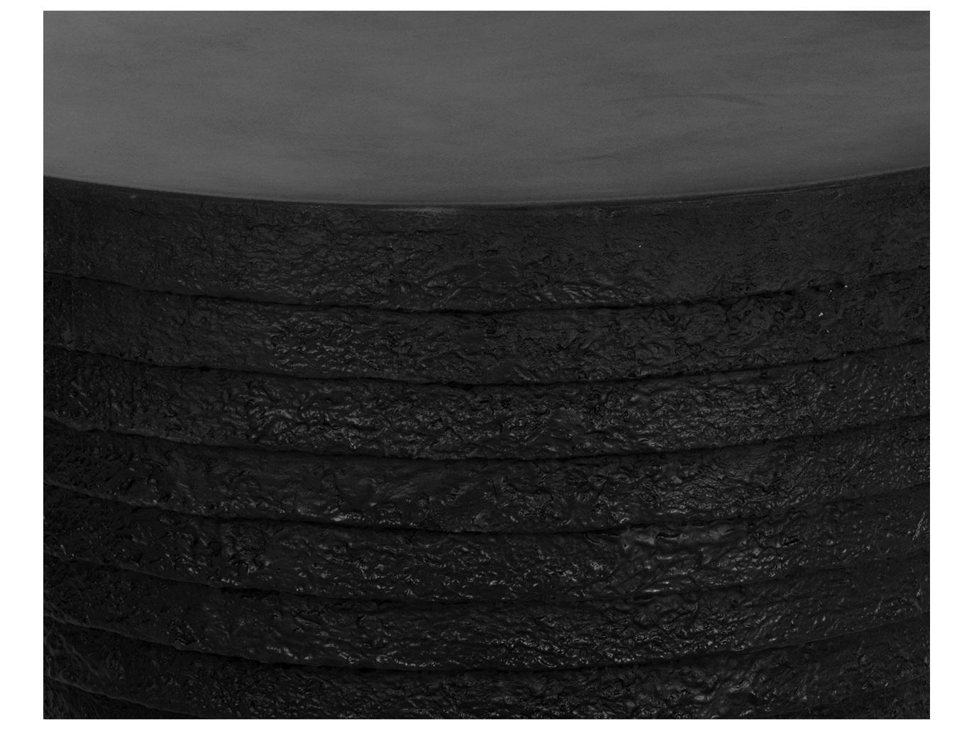 Sunpan Outdoor Mojave Concrete Black Oval Coffee Table