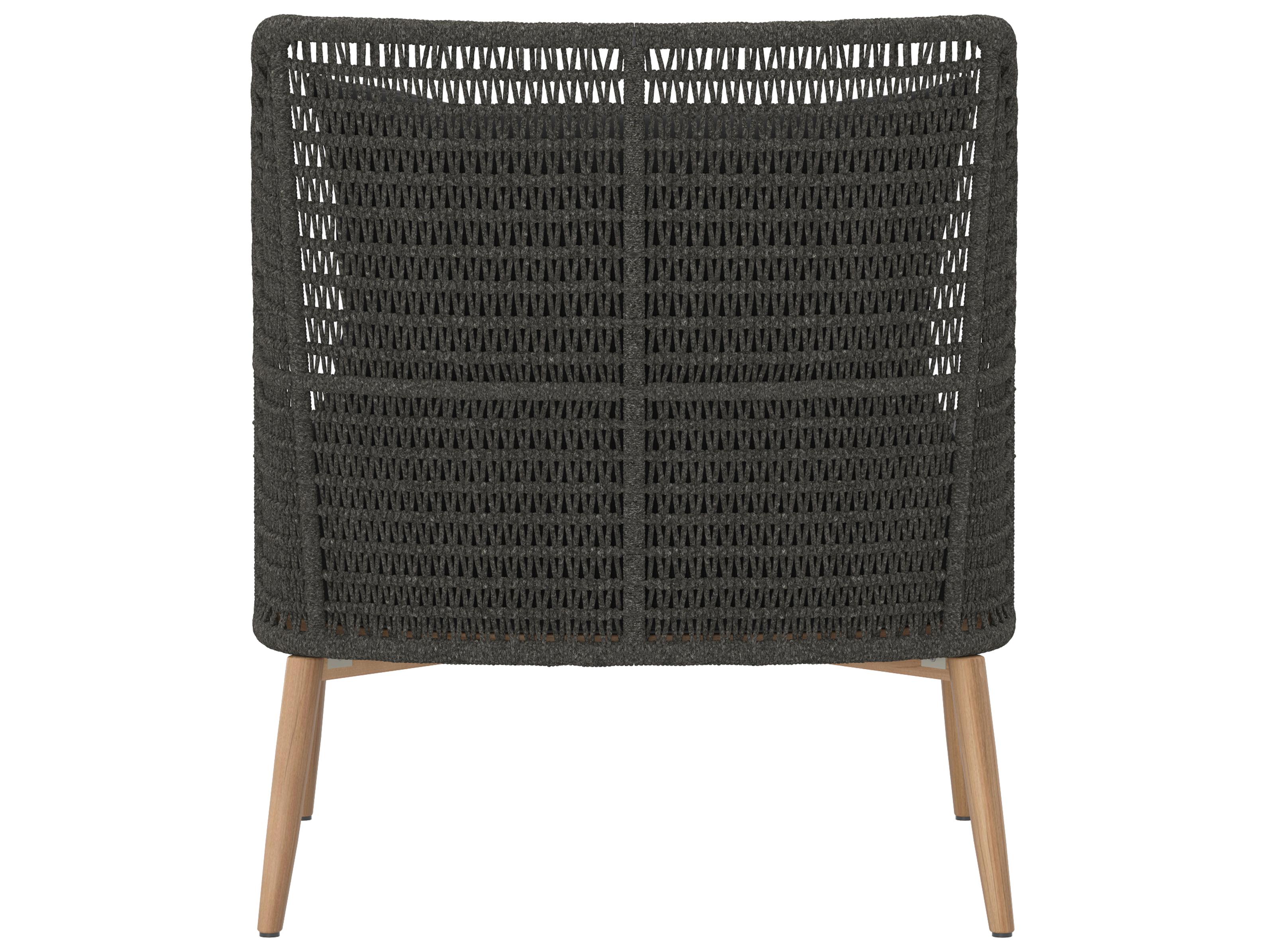 Sunpan Outdoor Andria Teak Wood Natural Lounge Chair in Arashi Black