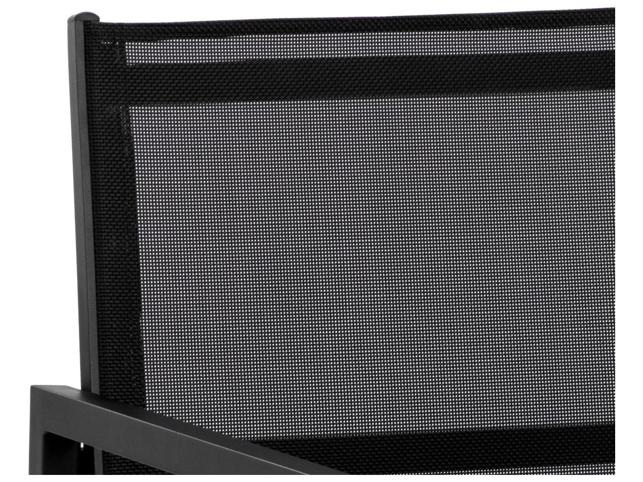 Sunpan Outdoor Merano Aluminum Black Dining Arm Chair