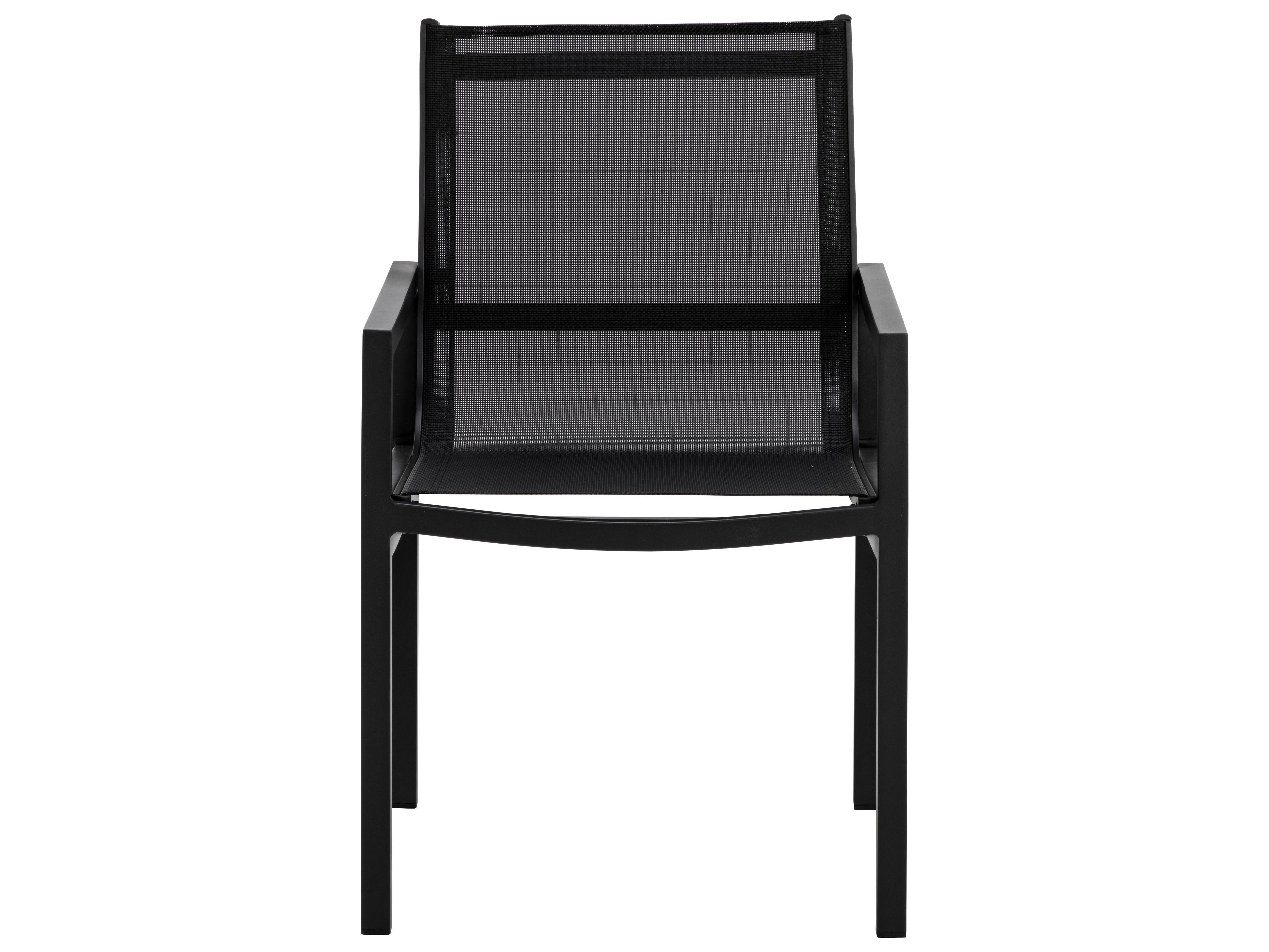 Sunpan Outdoor Merano Aluminum Black Dining Arm Chair