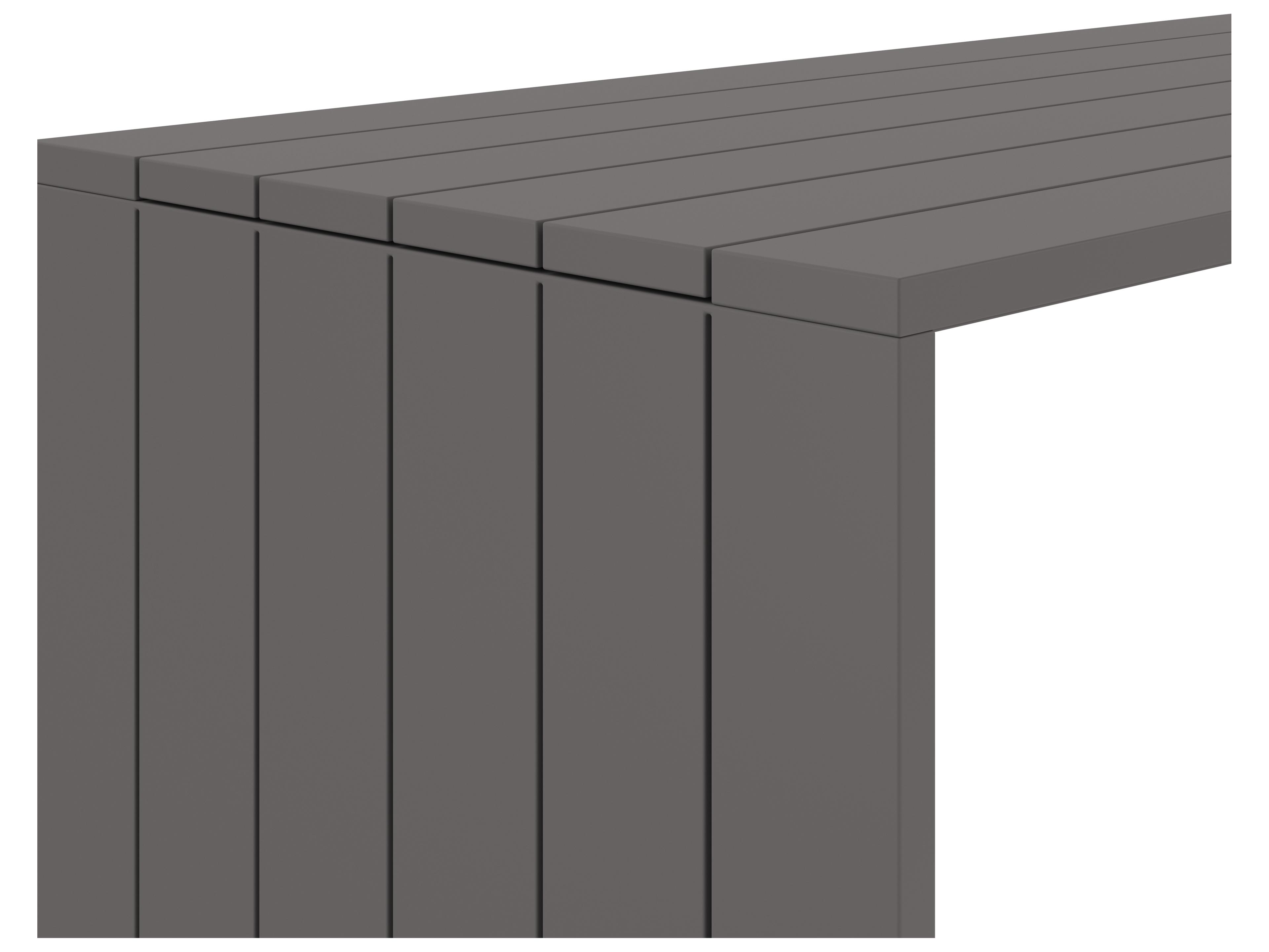 Sunpan Outdoor Verin Aluminum Warm Grey Rectangular Bar Table