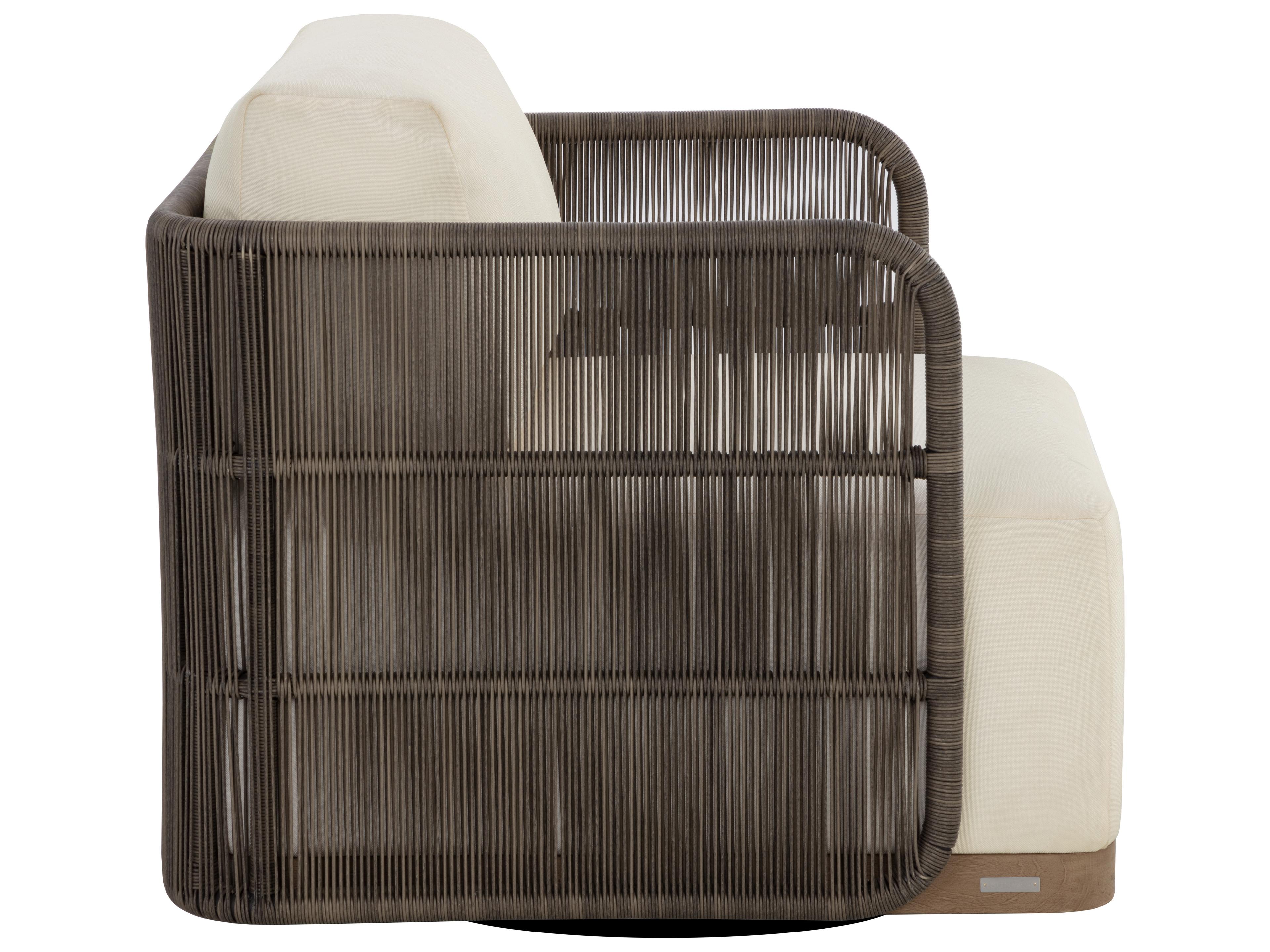 Sunpan Outdoor Ravenna Swivel Armchair in Stinson Cream