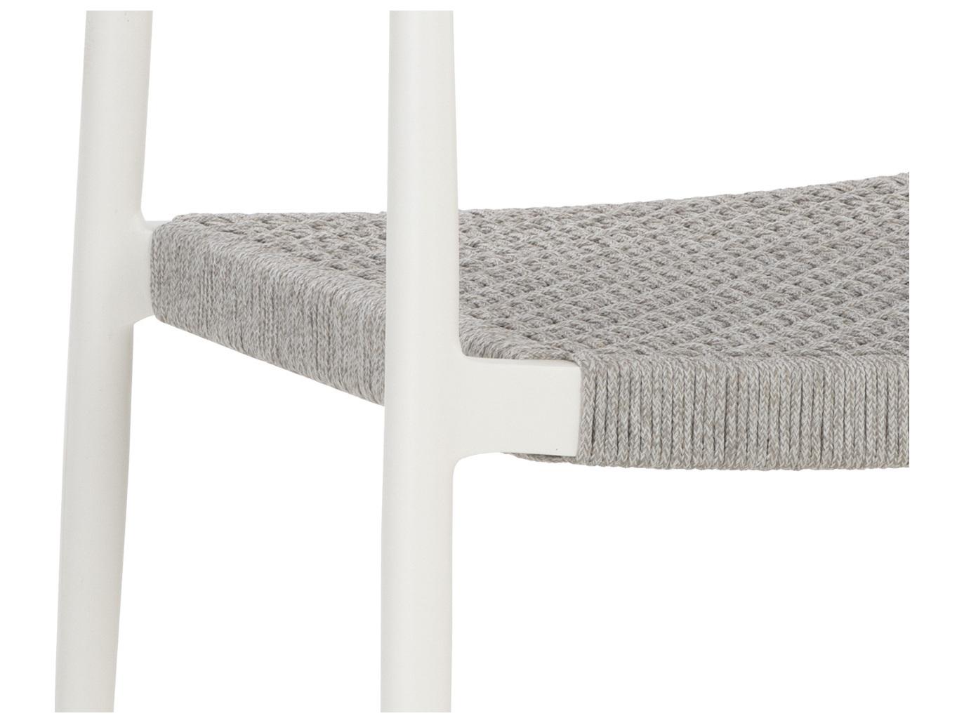 Sunpan Outdoor Nava Stackable Dining Armchair in White