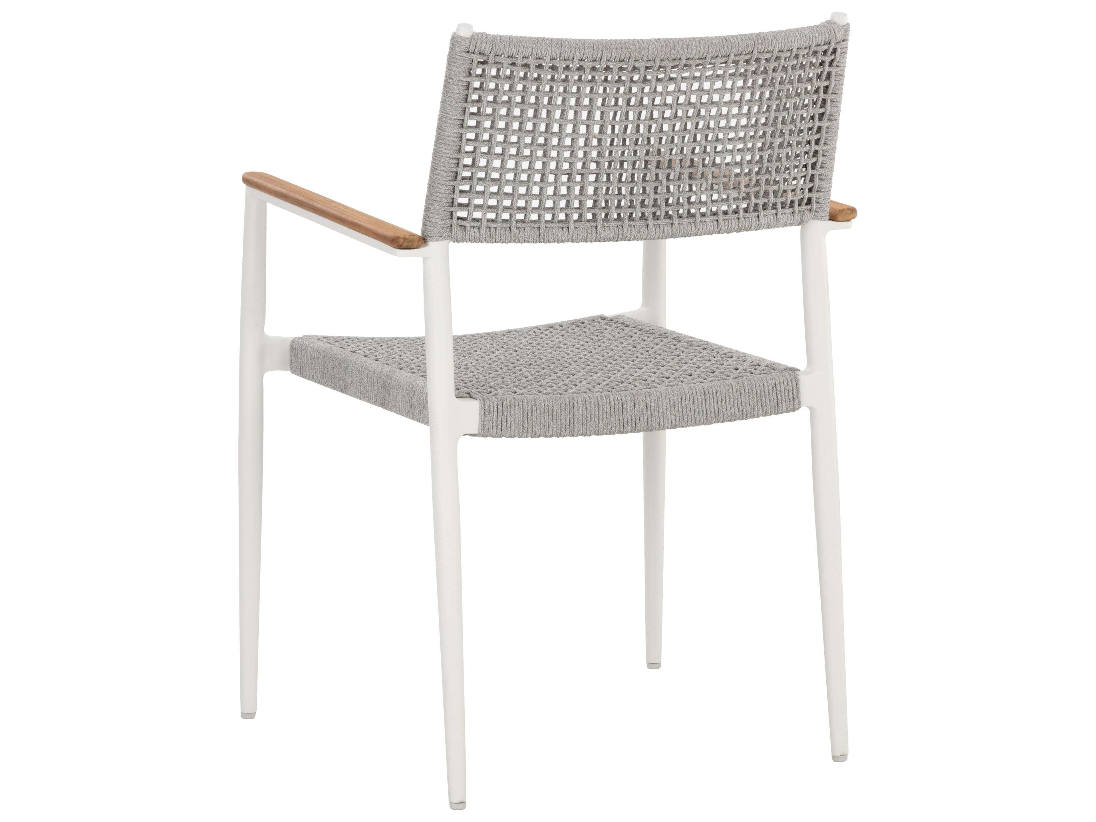 Sunpan Outdoor Nava Stackable Dining Armchair in White
