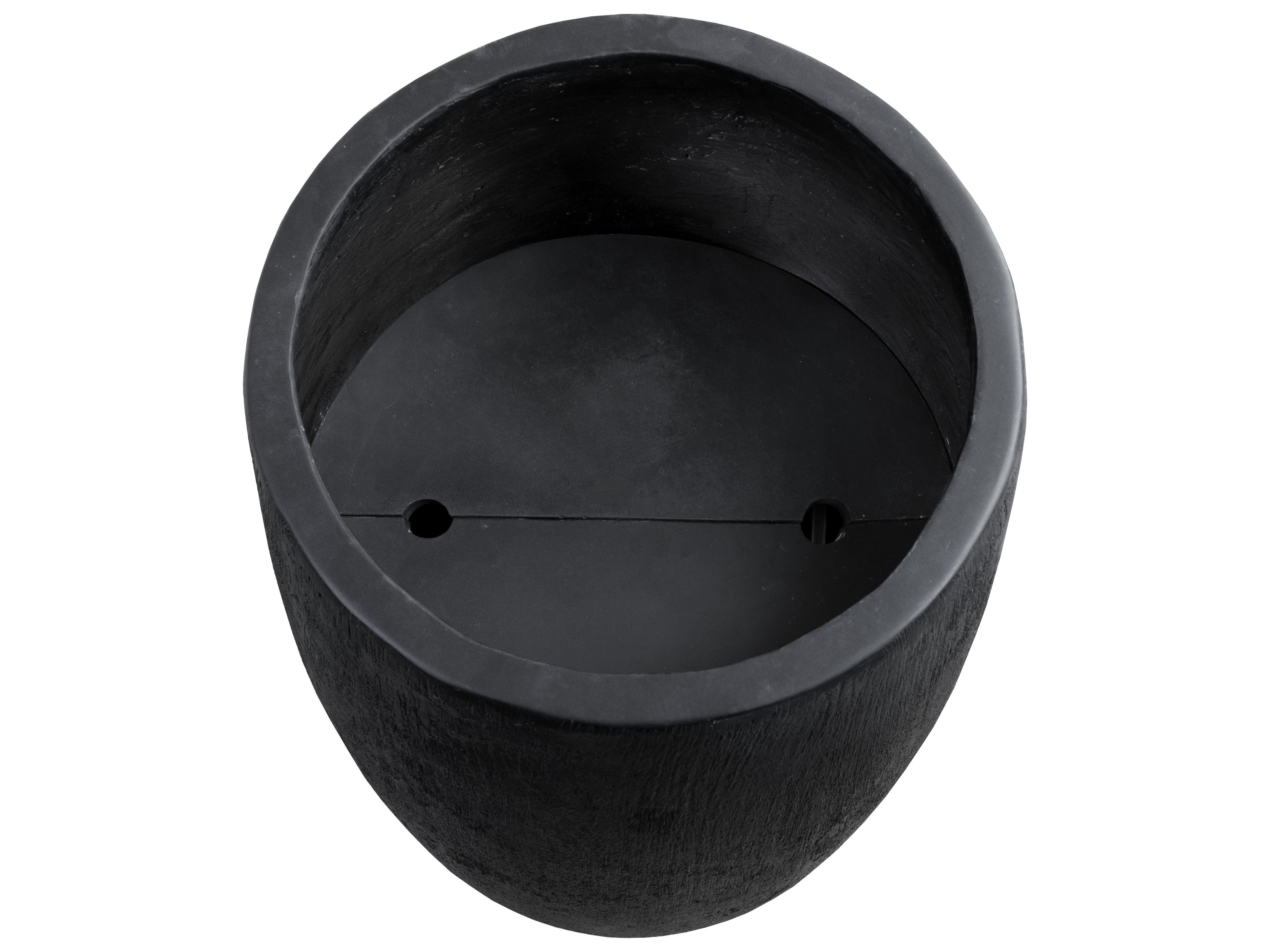 Sunpan Outdoor Coleus Concrete Black Tall Round Planter