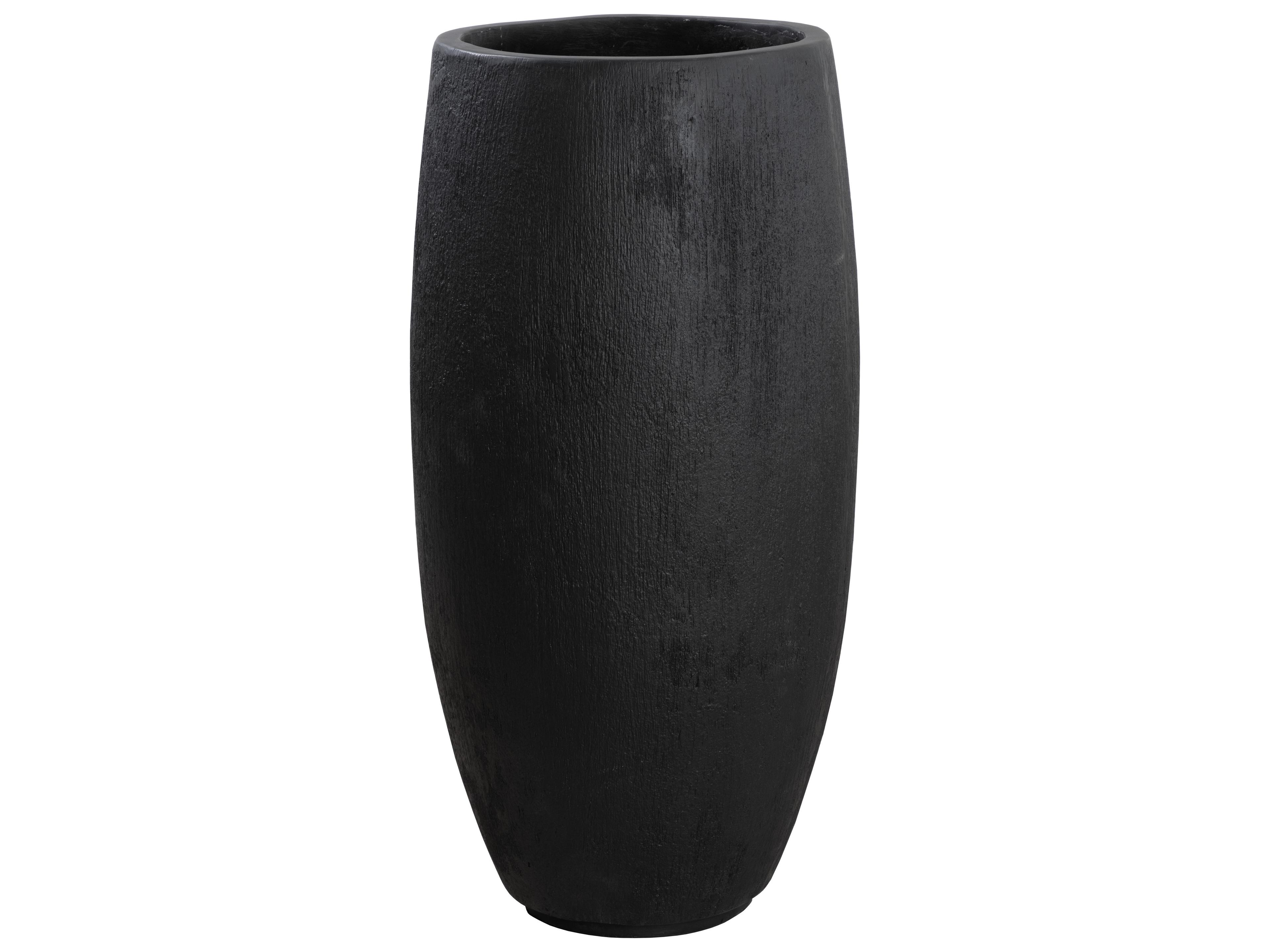 Sunpan Outdoor Coleus Concrete Black Tall Round Planter