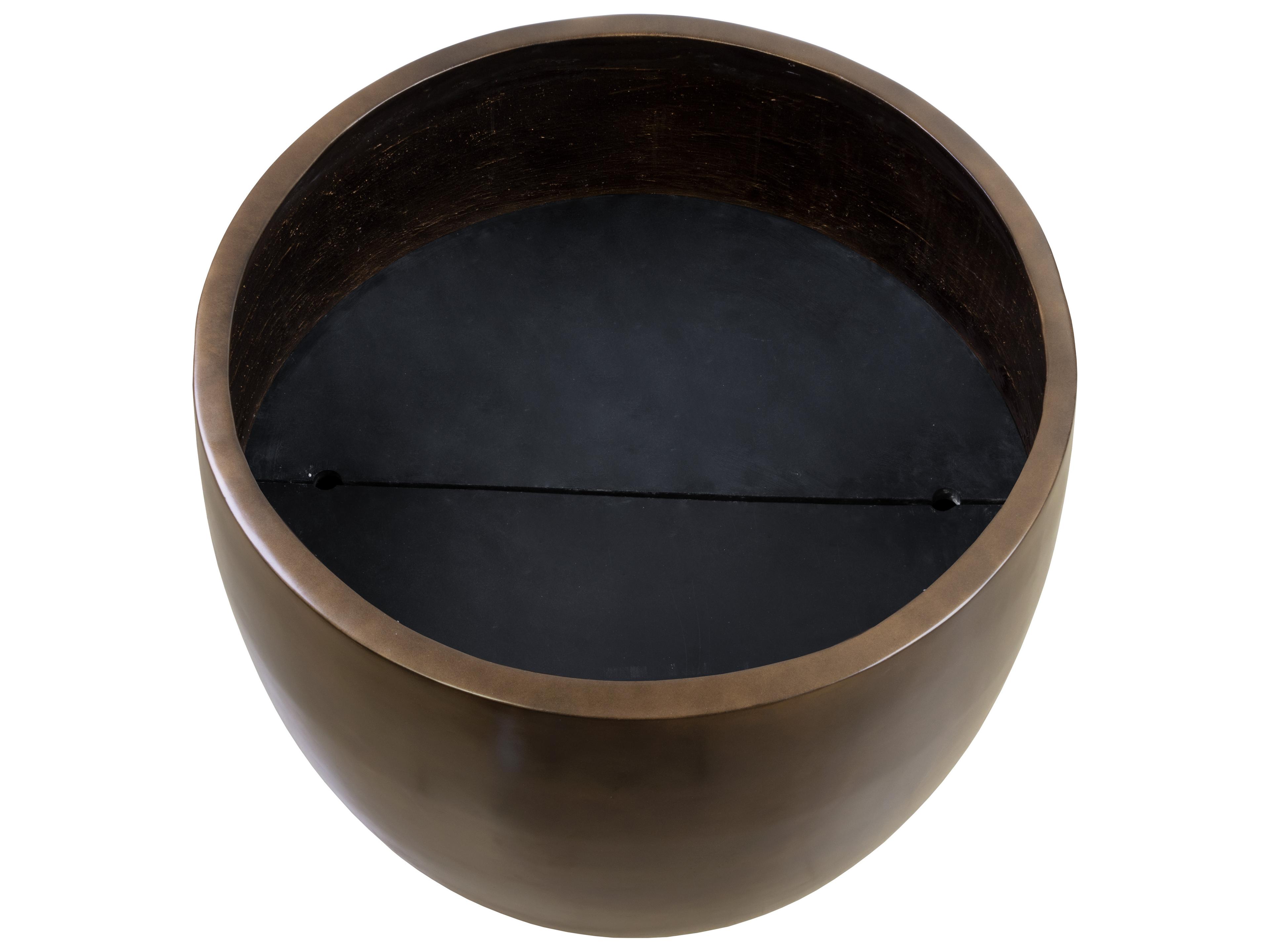 Sunpan Outdoor Aster Concrete Antique Bronze Large Round Planter