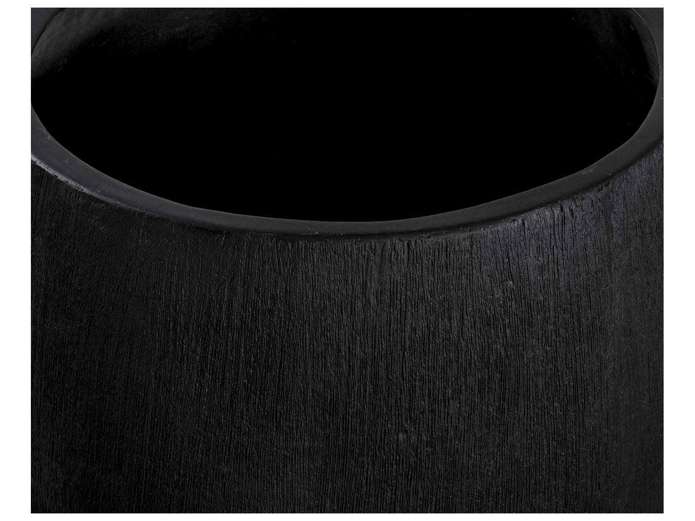 Sunpan Outdoor Coleus Concrete Black Small Round Planter